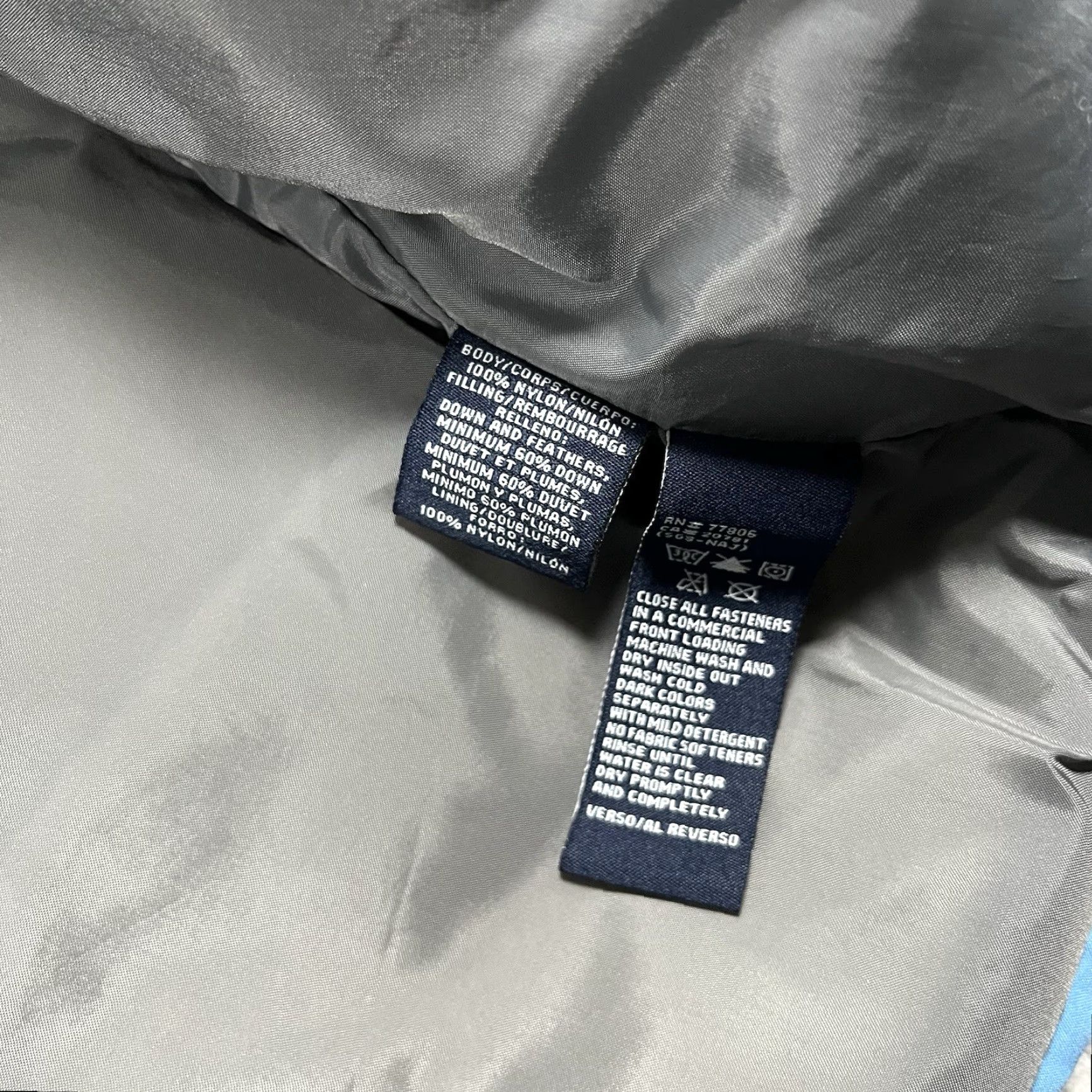Tommy Hilfiger VINTAGE Tommy Hilfiger Jacket Mens L Blue 3M Stripe Puffer Coat 90s Goose Down Size US L / EU 52-54 / 3 - 3 Thumbnail