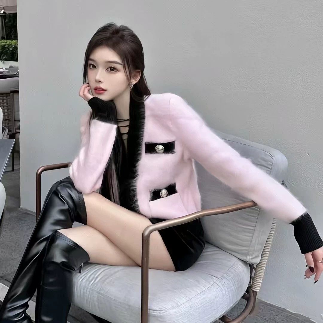 Balmain BALMAIN Women's Pink Rabbit Fur Limited Cardigan 34 99 New Size XXS / US 00 / IT 34 - 7 Thumbnail