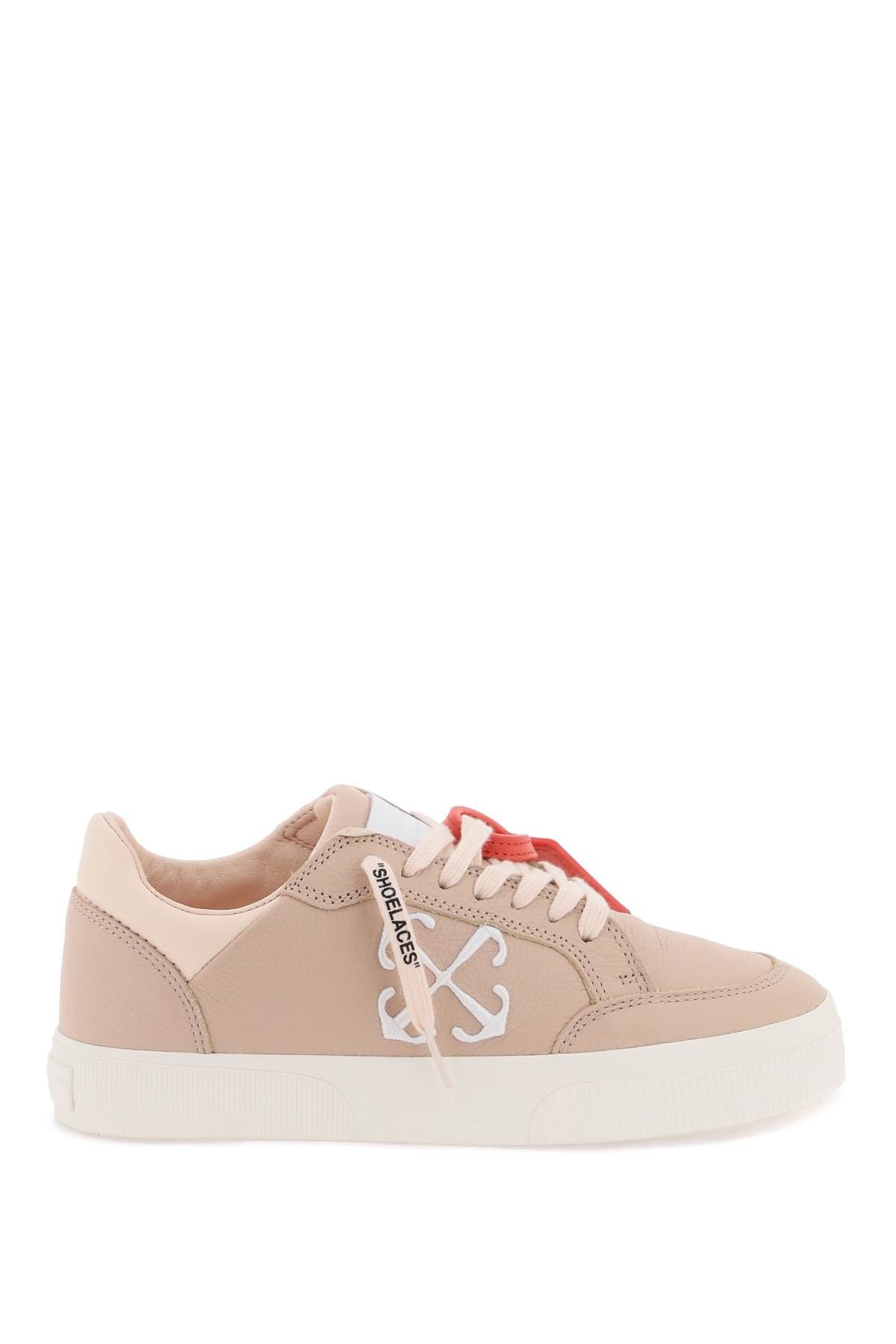 image of Off White Off-White Low Leather Vulcanized Sneakers For in Light Pink, Women's (Size 7)