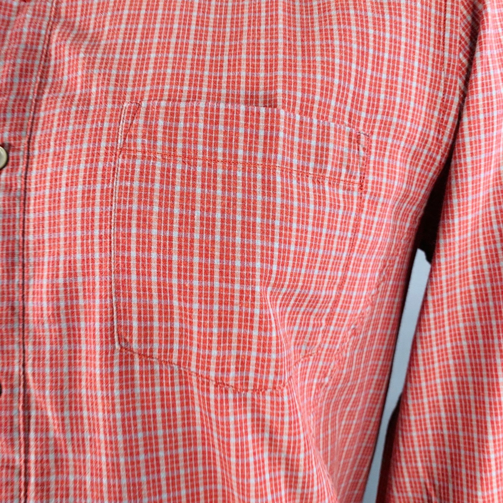 John Varvatos Size L Red Grey Checkered Cotton Long Sleeve Shirt Size US L / EU 52-54 / 3 - 3 Thumbnail