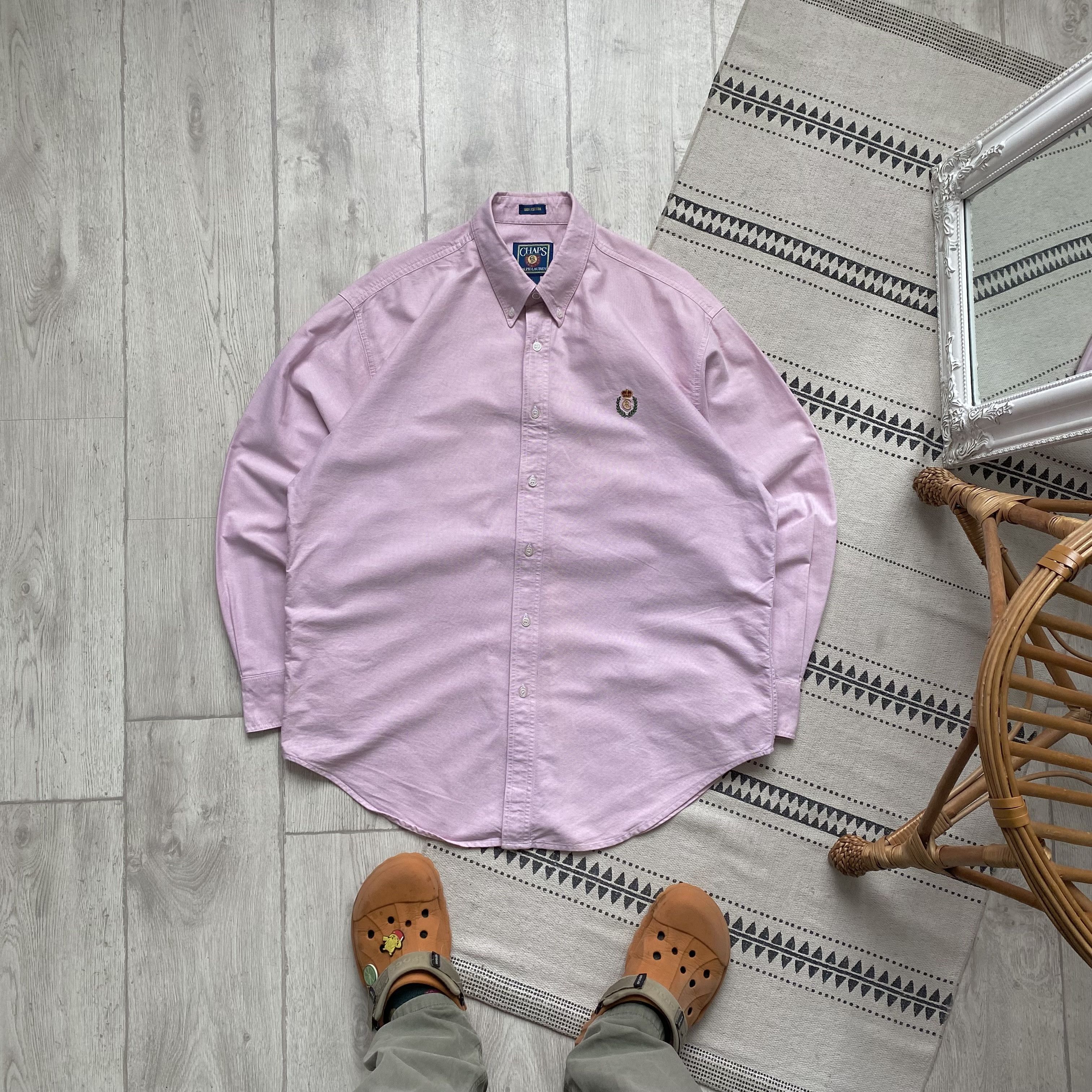 Chaps Ralph Lauren 👔 Vintage 80s Chaps Ralph Lauren Shirt Oxford oldmoney Size US L / EU 52-54 / 3 - 1 Thumbnail