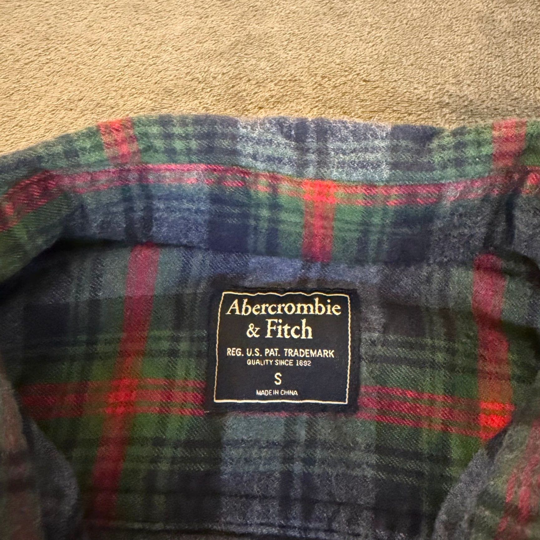 Abercrombie & Fitch Abercrombie & Fitch Flannel Shirt Button Up Plaid Blue Green Red Mens Small Size US S / EU 44-46 / 1 - 2 Thumbnail