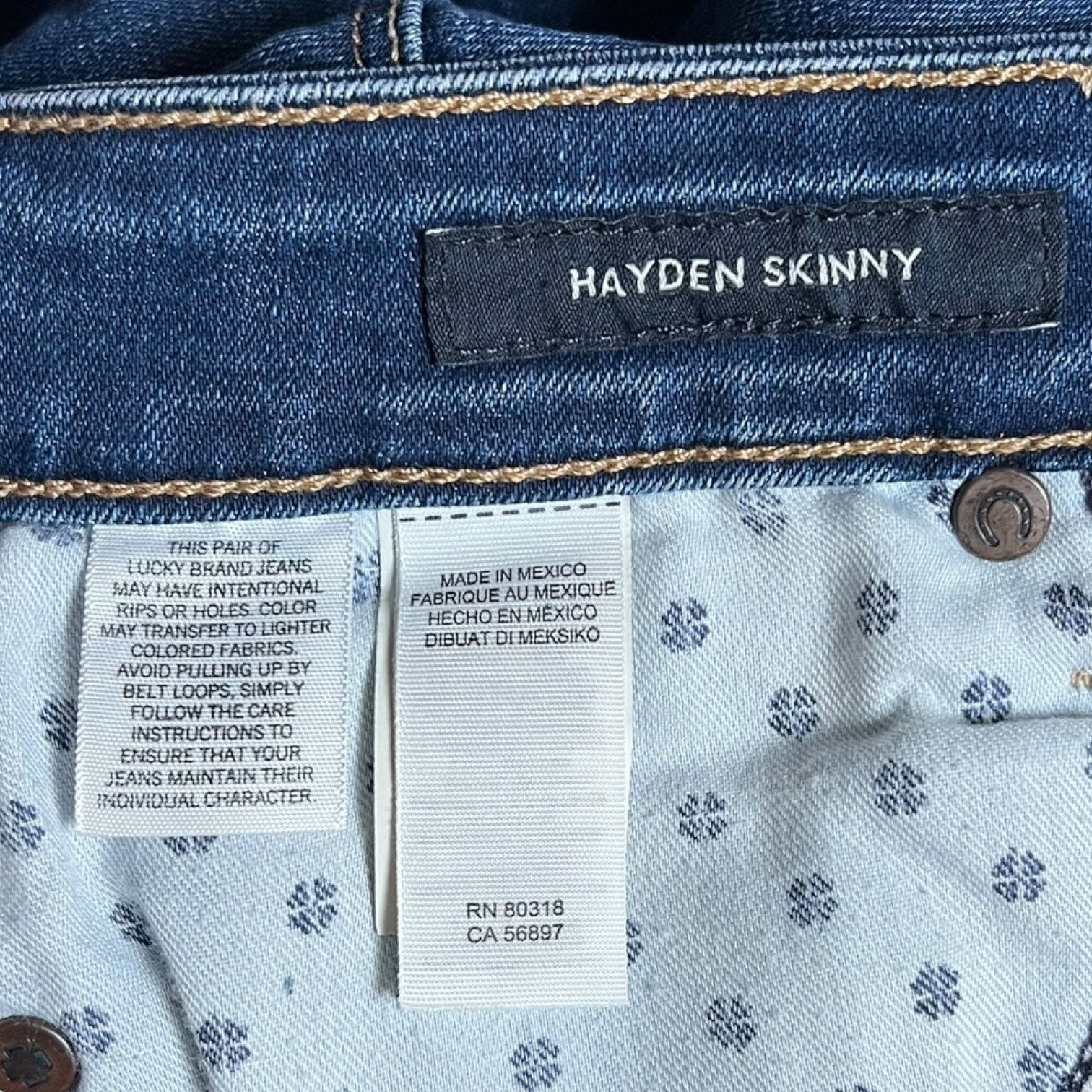 Lucky Brand Lucky Brand Hayden Skinny Women's 6/28 Ankle Blue Stretch Size 28" / US 6 / IT 42 - 6 Thumbnail