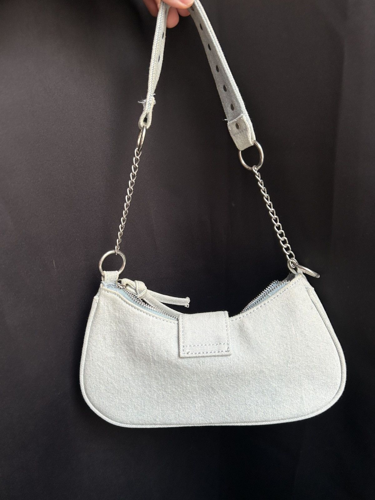 H&M Blue Jeans Shoulder Bag Size ONE SIZE - 4 Thumbnail