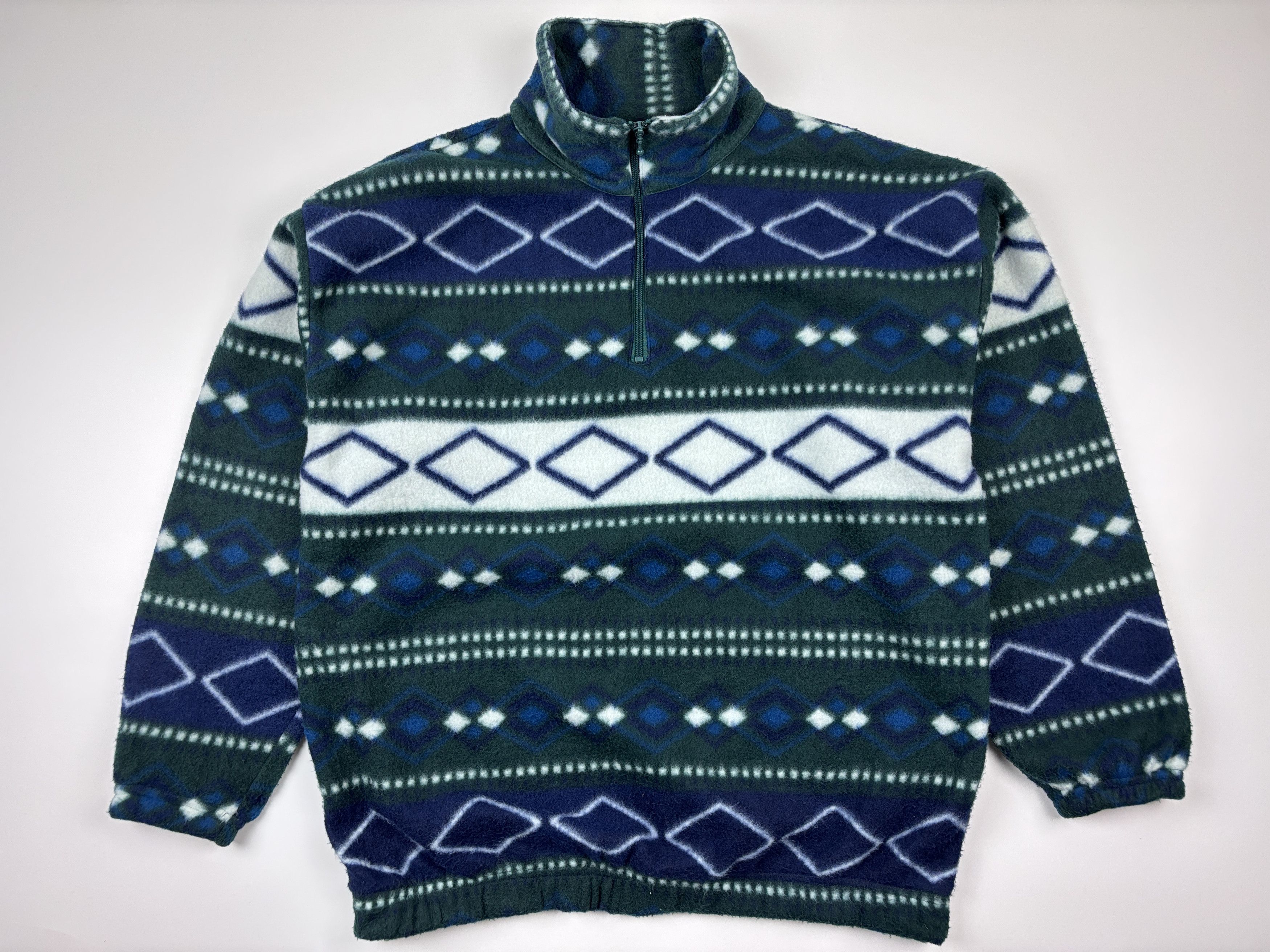 Polartec × Vintage 90s Adventure Abstract Fleece Sweater Geometric Pullover XL Size US XL / EU 56 / 4 - 1 Thumbnail