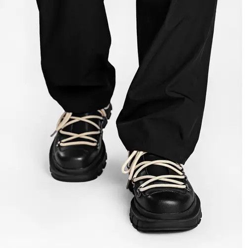 VIBE Men's Platform Leather Shoes, Rivet Detail Size US 10 / EU 43 - 7 Thumbnail