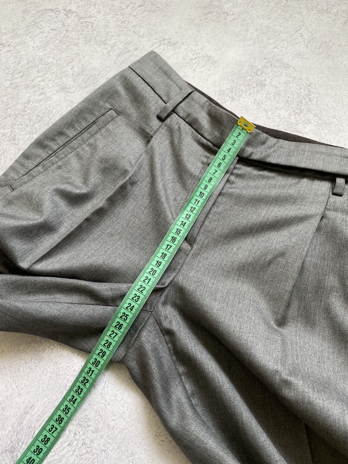 Brunello Cucinelli Gunex By Brunello Cucinelli Grey Wool Cropped Trousers Pants Size 27" / US 4 / IT 40 - 17 Thumbnail
