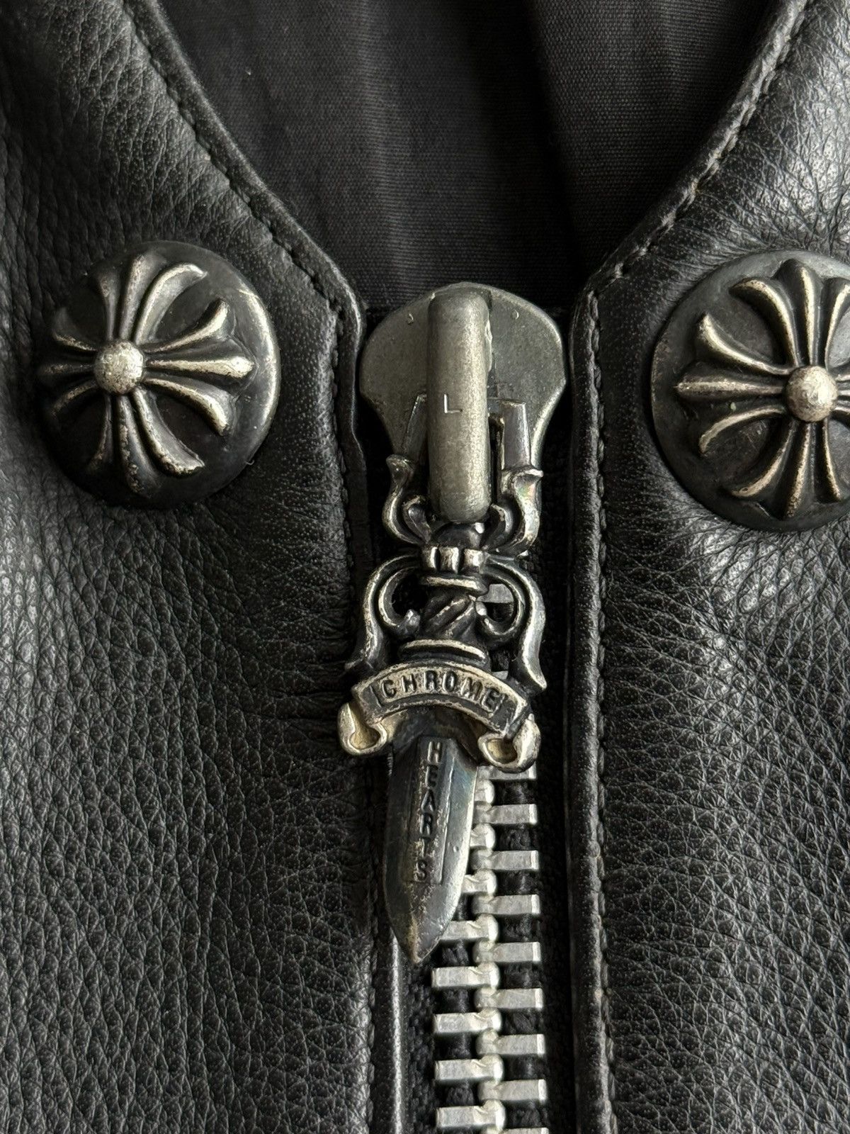 Chrome Hearts GRAIL 90s! Chrome Hearts Cross Leather Vest Size US L / EU 52-54 / 3 - 12 Thumbnail