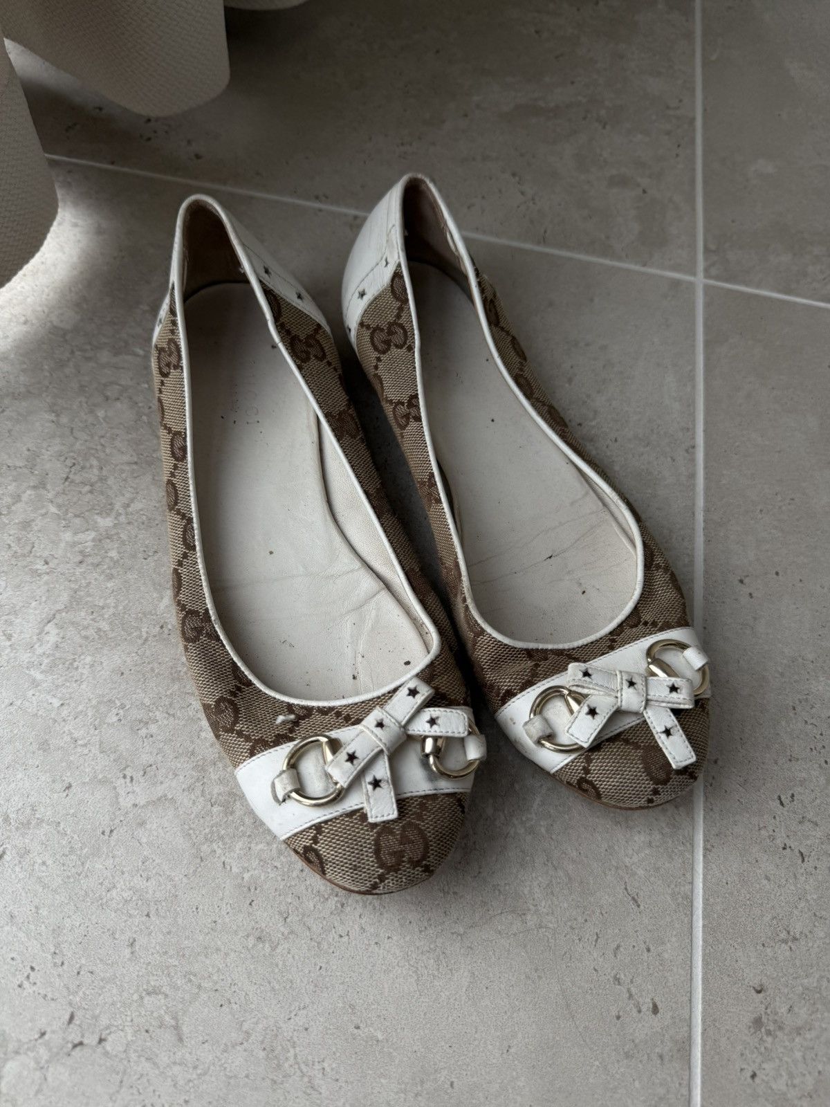 Gucci Gucci Monogram Canvas Ballet Flats Size US 6.5 / IT 36.5 - 1 Thumbnail