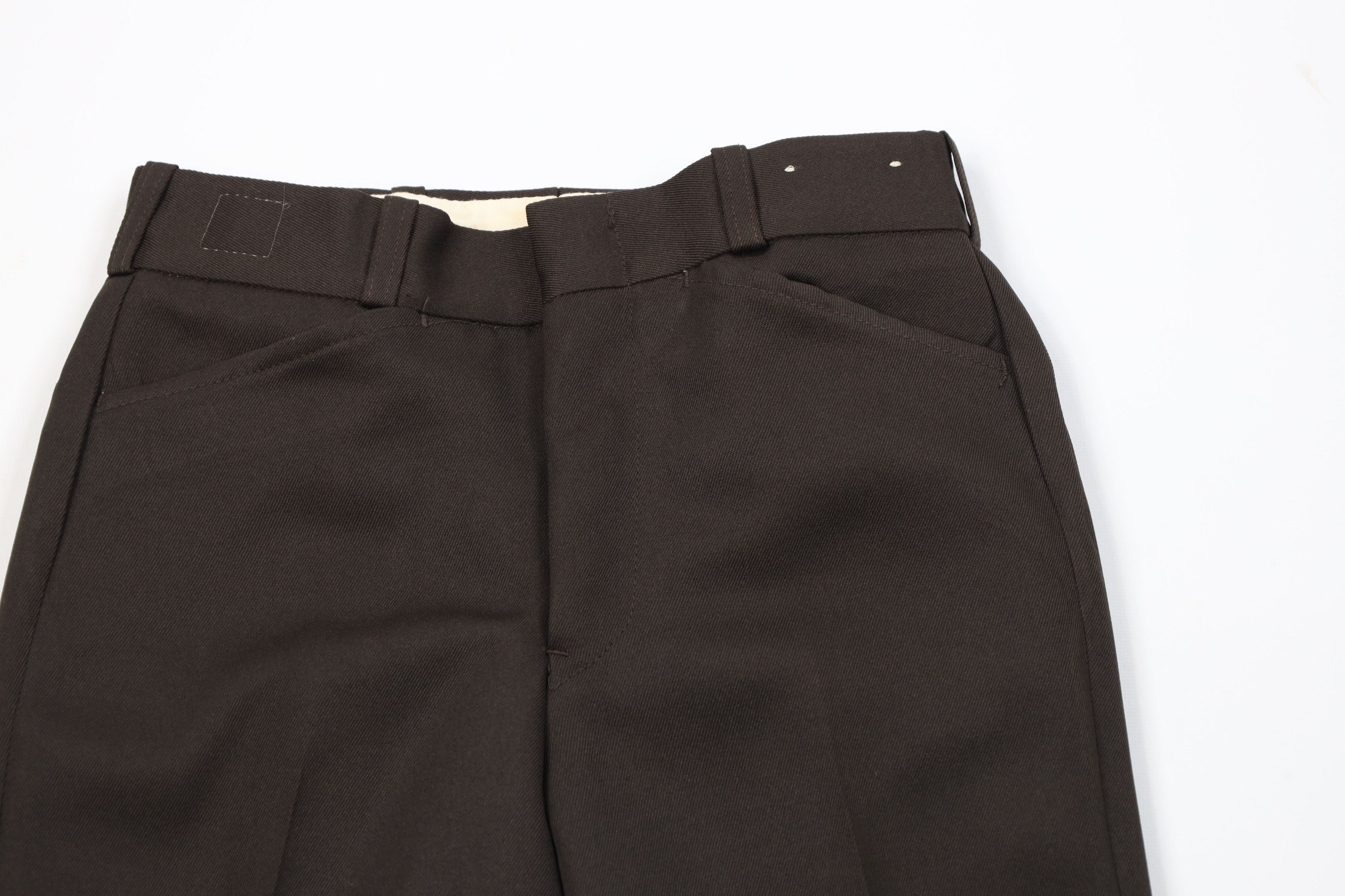 Vintage Vintage 70s Streetwear Flared Wide Leg Chino Pants Brown Size US 28 / EU 44 - 2 Thumbnail