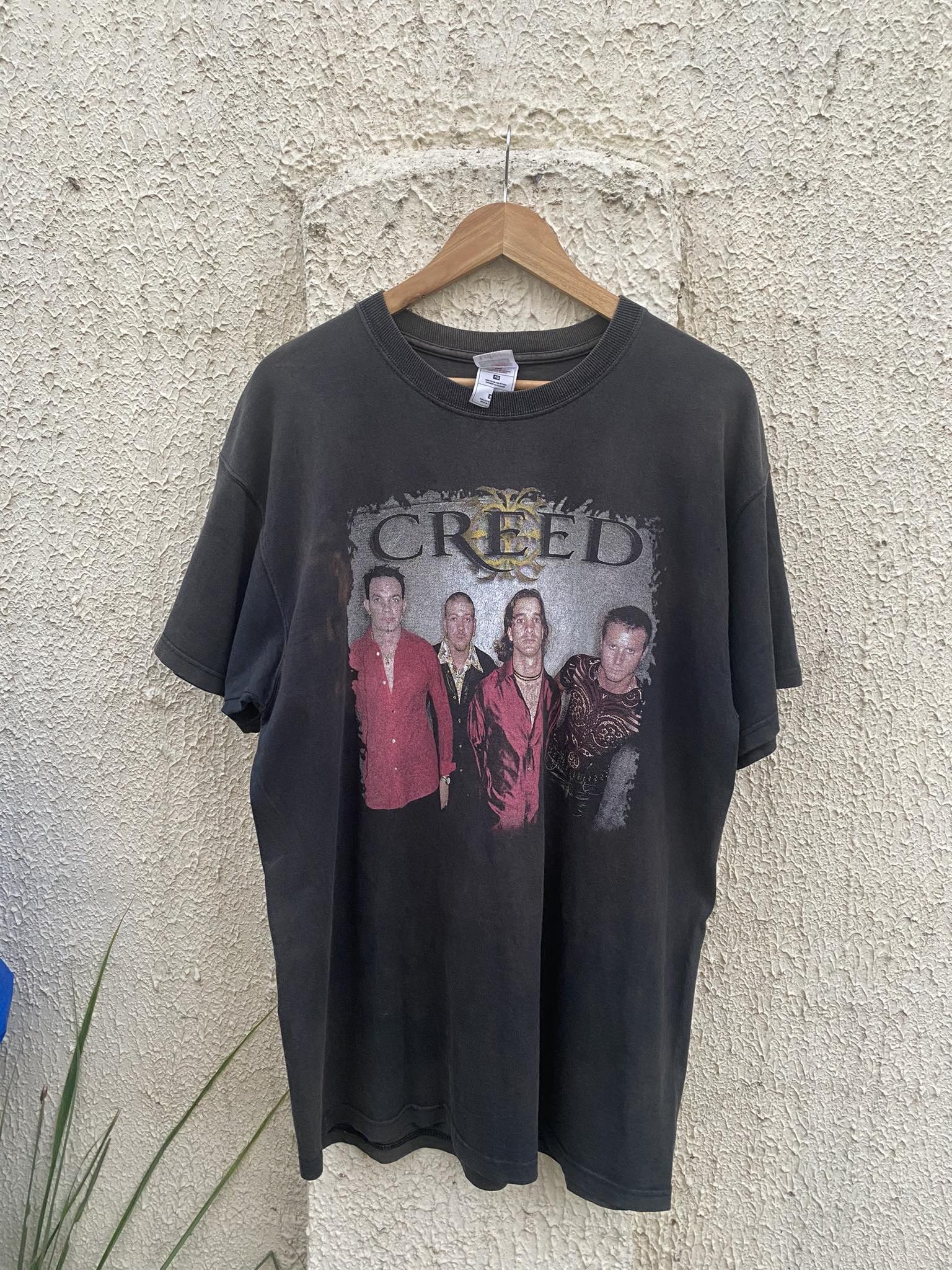 image of Band Tees x Creed 1999 Creed Human Clay Album in Faded Black, Men's (Size XL)