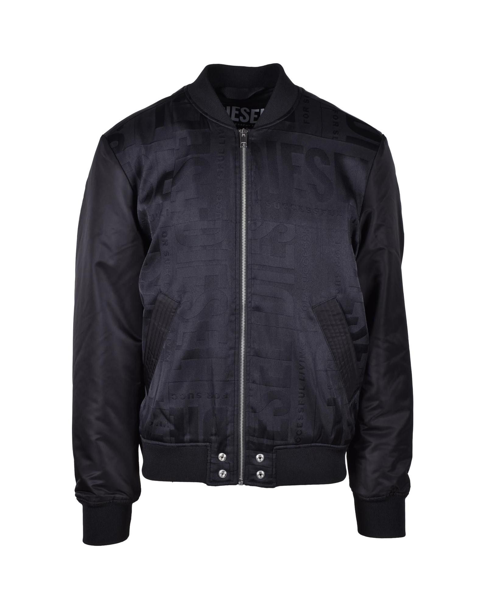 image of Diesel Plain Zip-Up Jacket in Black, Men's (Size Small)