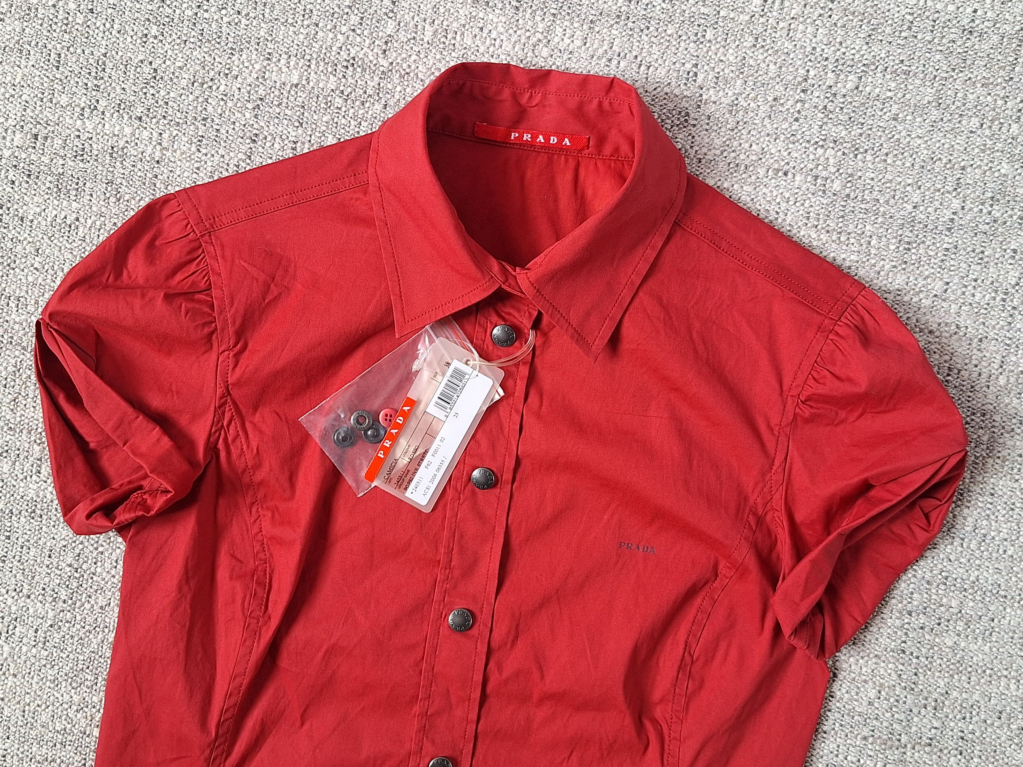 Prada Vintage PRADA / Buttons Up Short Sleeve Shirt Size XS / US 0-2 / IT 36-38 - 2 Thumbnail