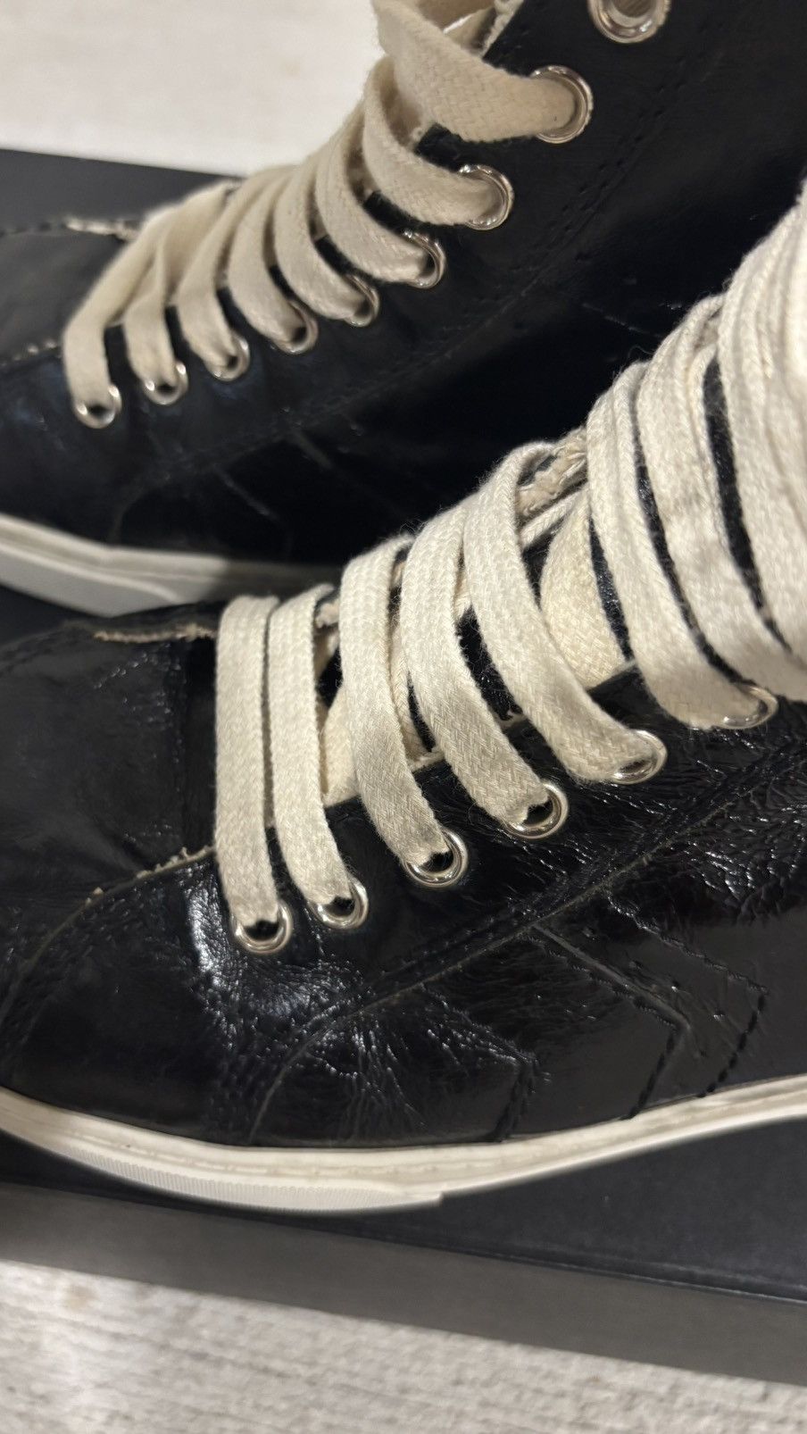 Saint Laurent Paris Saint Laurent Paris “Smoking Forever” High Top Sneaker Size US 5.5 / EU 38 - 10 Thumbnail
