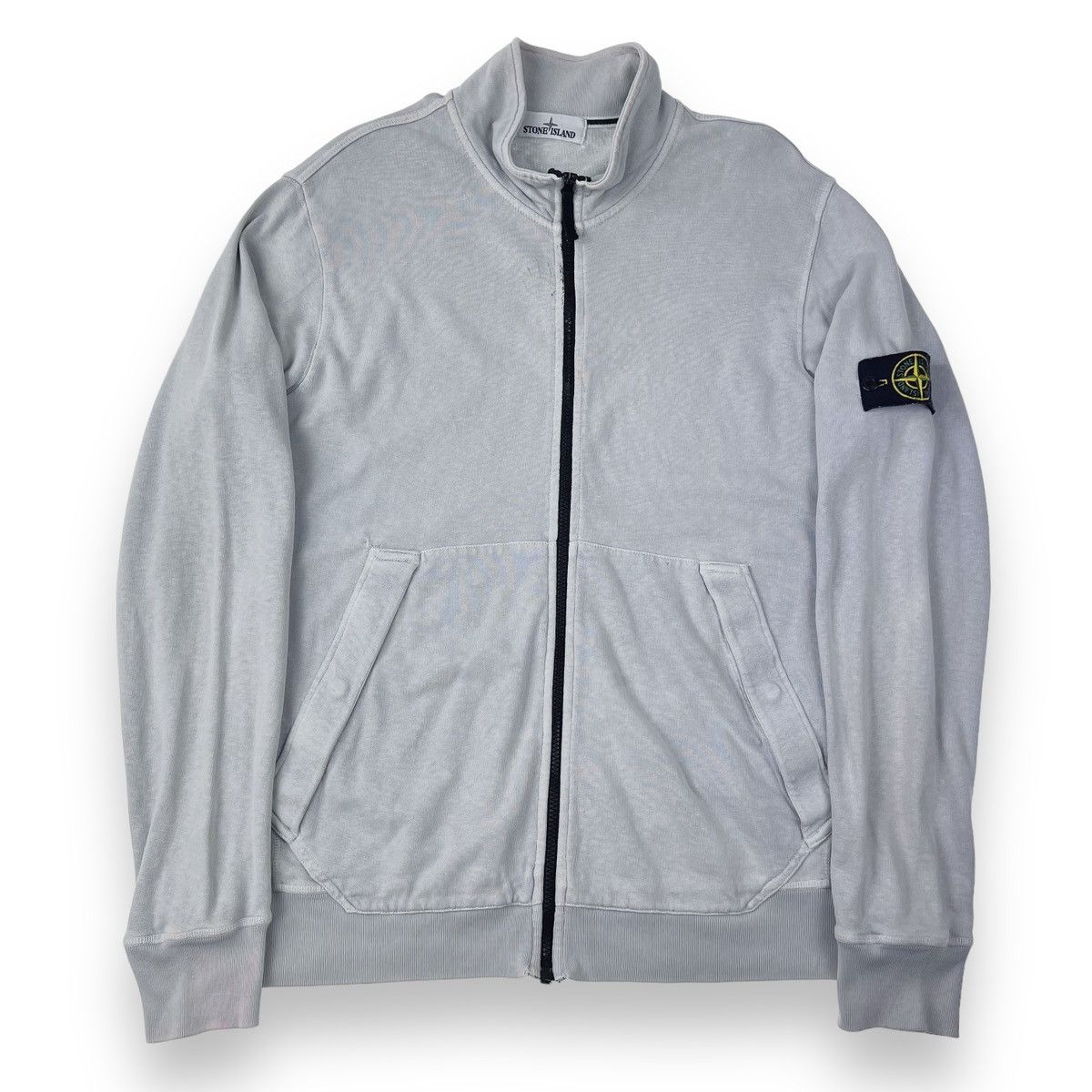 Stone Island Stone Island Light Blue / Grey Full Zip Sweatshirt Size US XXL / EU 58 / 5 - 2 Thumbnail
