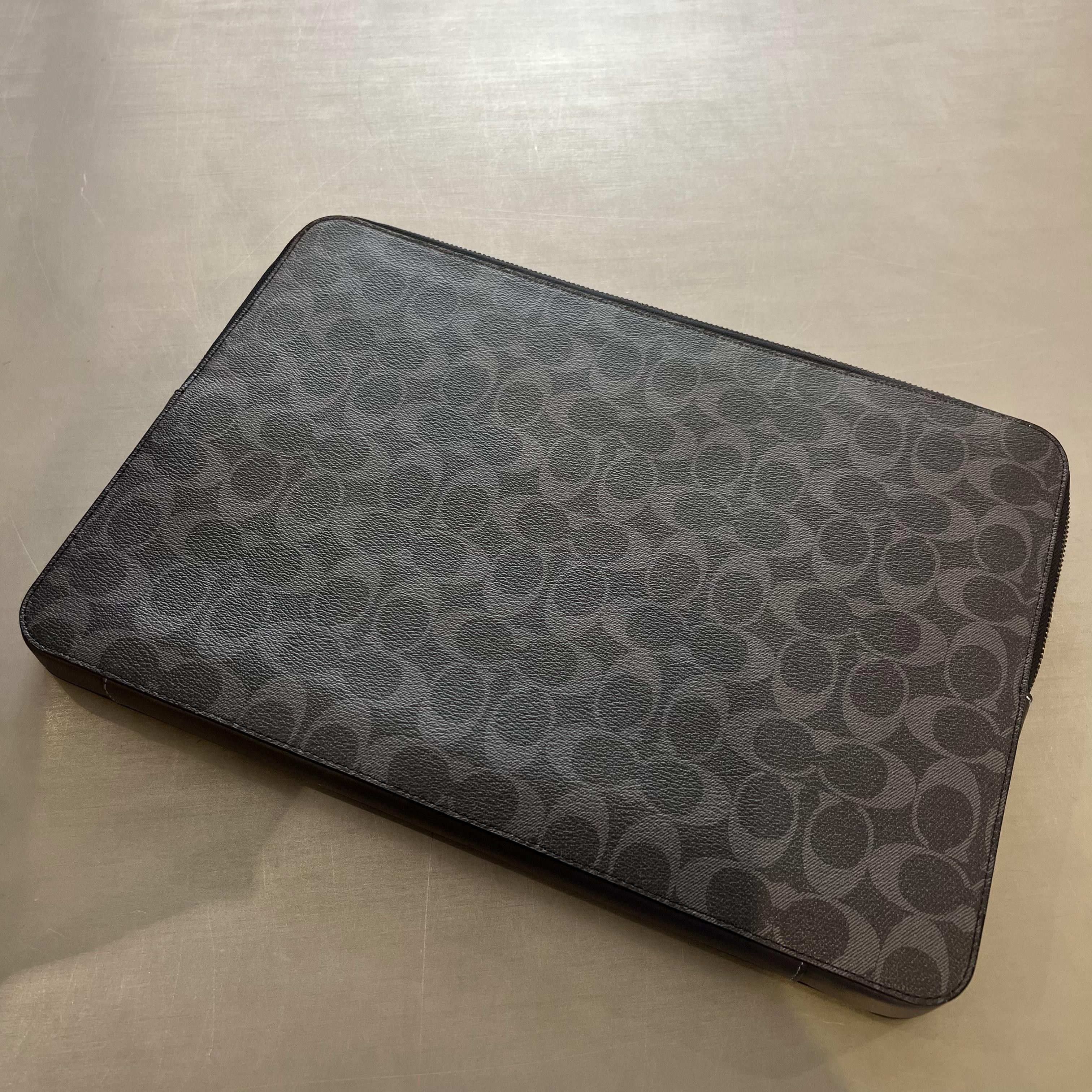 COACH Laptop Case In Signature Canvas With Varsity Motif