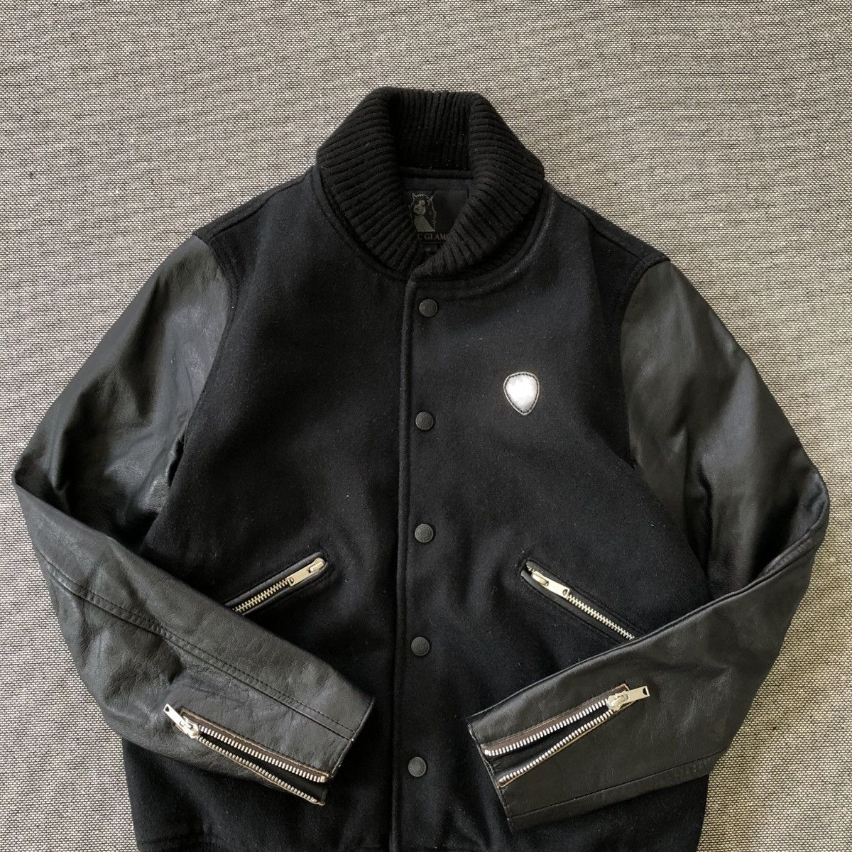Hysteric Glamour HYSTERIC GLAMOUR Rare Leather Sleeve Varsity Jacket Size US S / EU 44-46 / 1 - 5 Thumbnail