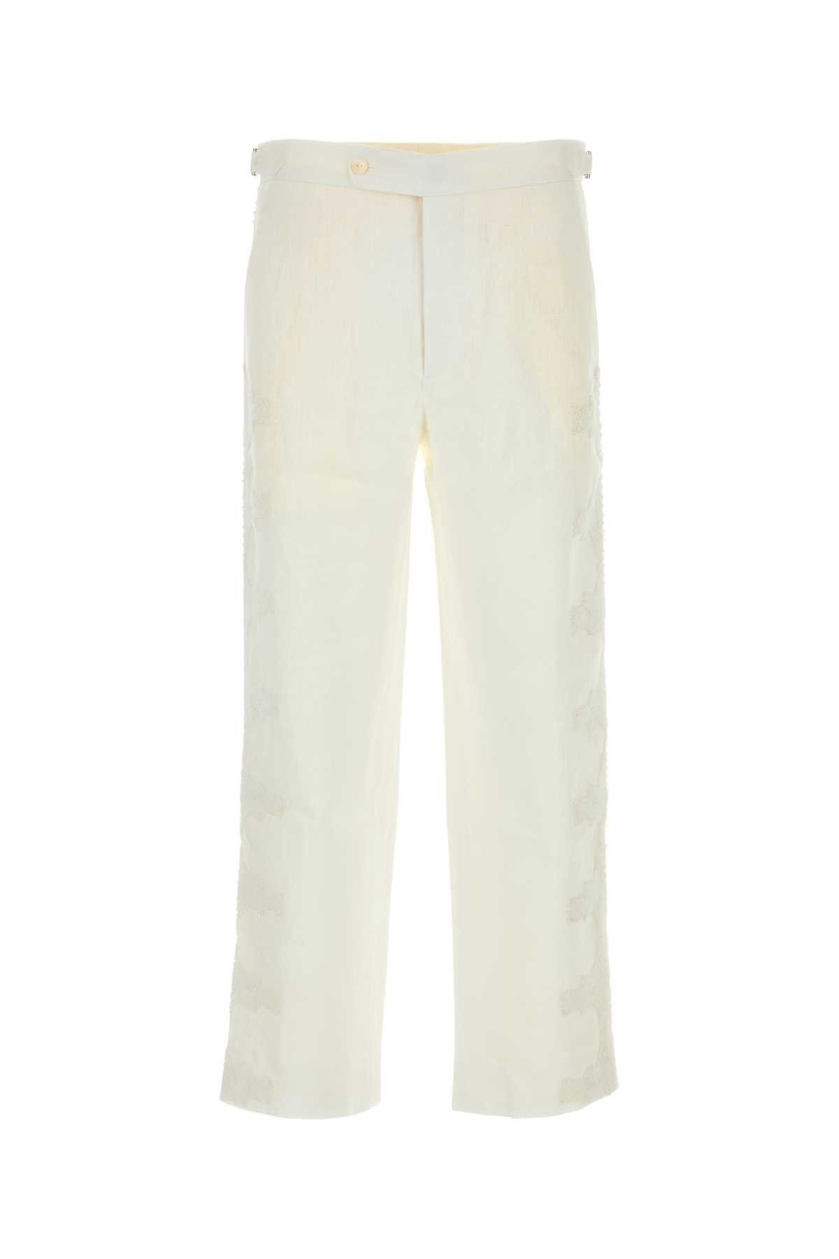 Bode White Linen Salt Pant Size US 33 - 1 Thumbnail