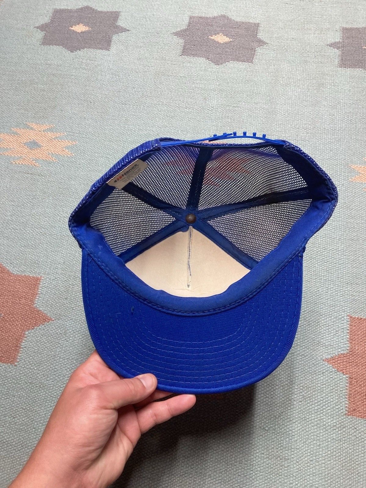 Vintage Vintage trucker hat Olofsson machine tools SnapBack blue Size ONE SIZE - 5 Thumbnail