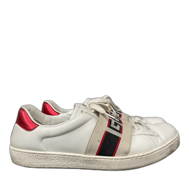 Gucci Gucci White Sneakers with Red Accent Size US 9 / EU 42 - 1 Thumbnail