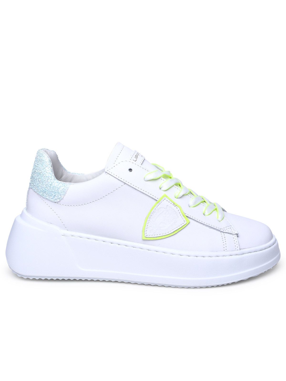image of Philippe Model White Leather Sneakers, Women's (Size 9)
