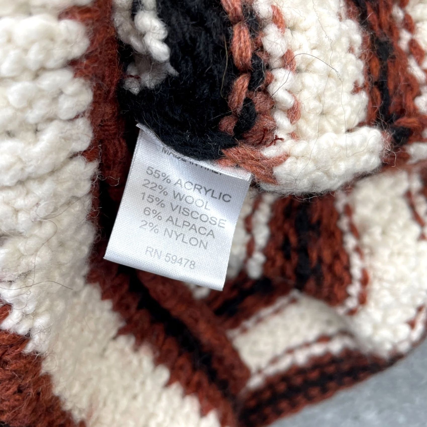 Anthropologie Anthropologie Sweater Womens Small Brown Stripe Cropped Fisherman Knit Size S / US 4 / IT 40 - 5 Thumbnail