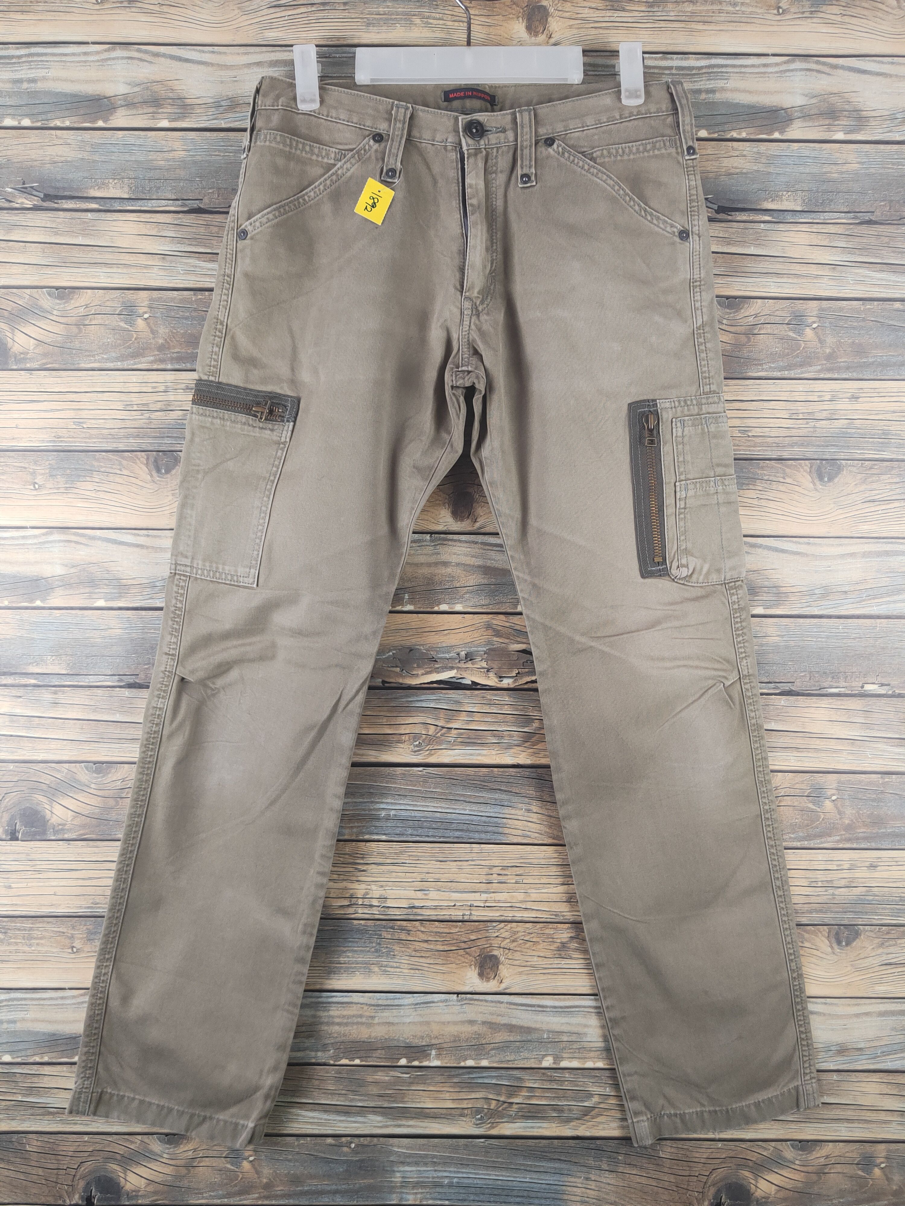 Japanese Brand DL Japanese Brand Olive Multipocket Cargo Pants #1892 Size US 30 / EU 46 - 1 Thumbnail