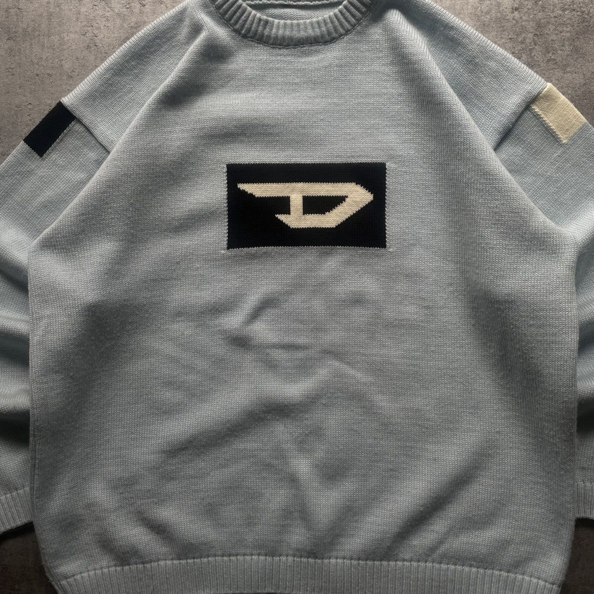 Other Vintage 90s Diesel Big Box Logo Knit Sweatr Size US XL / EU 56 / 4 - 3 Thumbnail