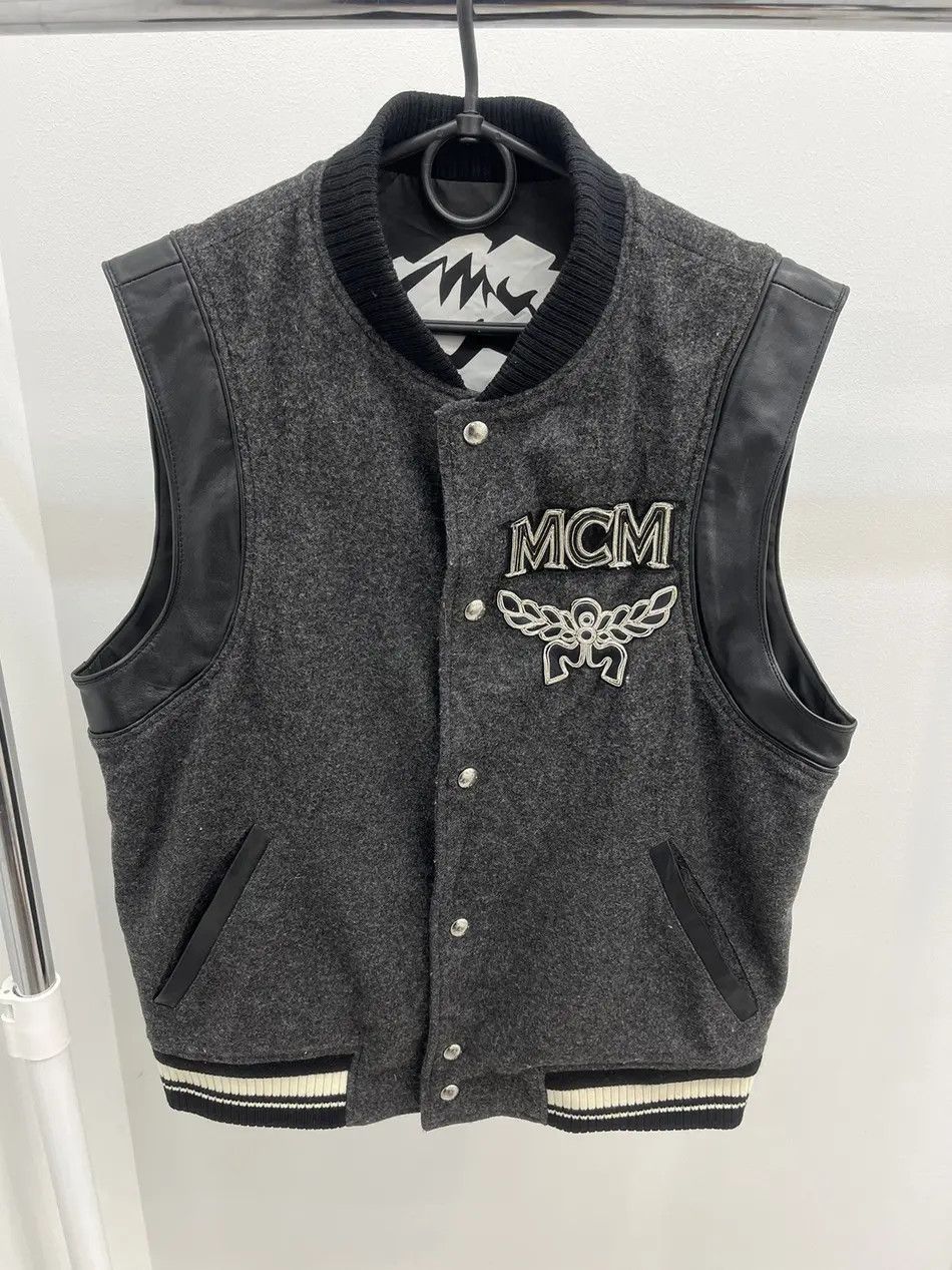 MCM MCM Sleeveless Varsity Vest Leather Jacket Size US M / EU 48-50 / 2 - 1 Thumbnail