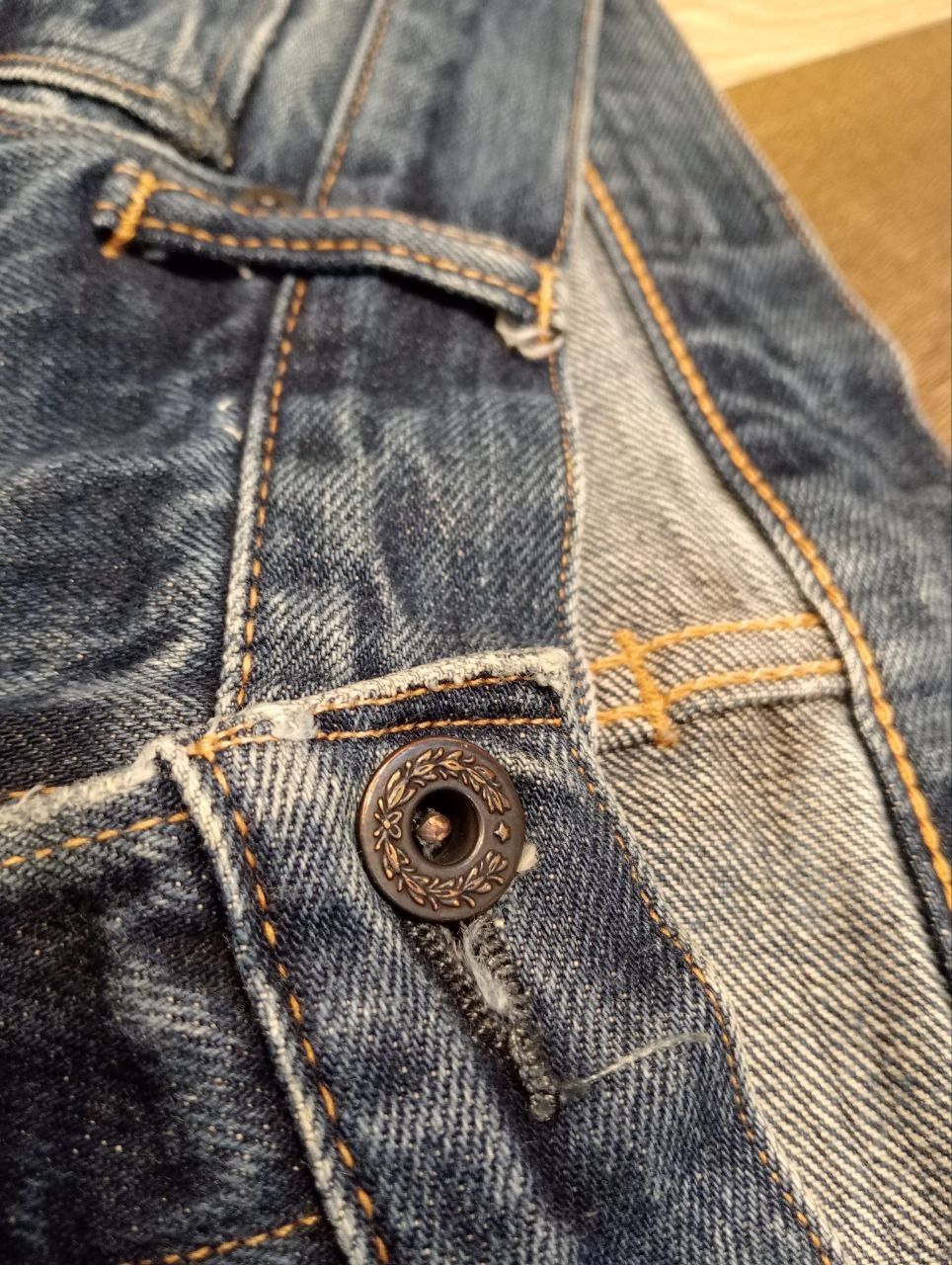 KURO KURO JAPAN DIAMANTE BLUE DENIM SELVEDGE PANTS Size US 33 - 6 Thumbnail