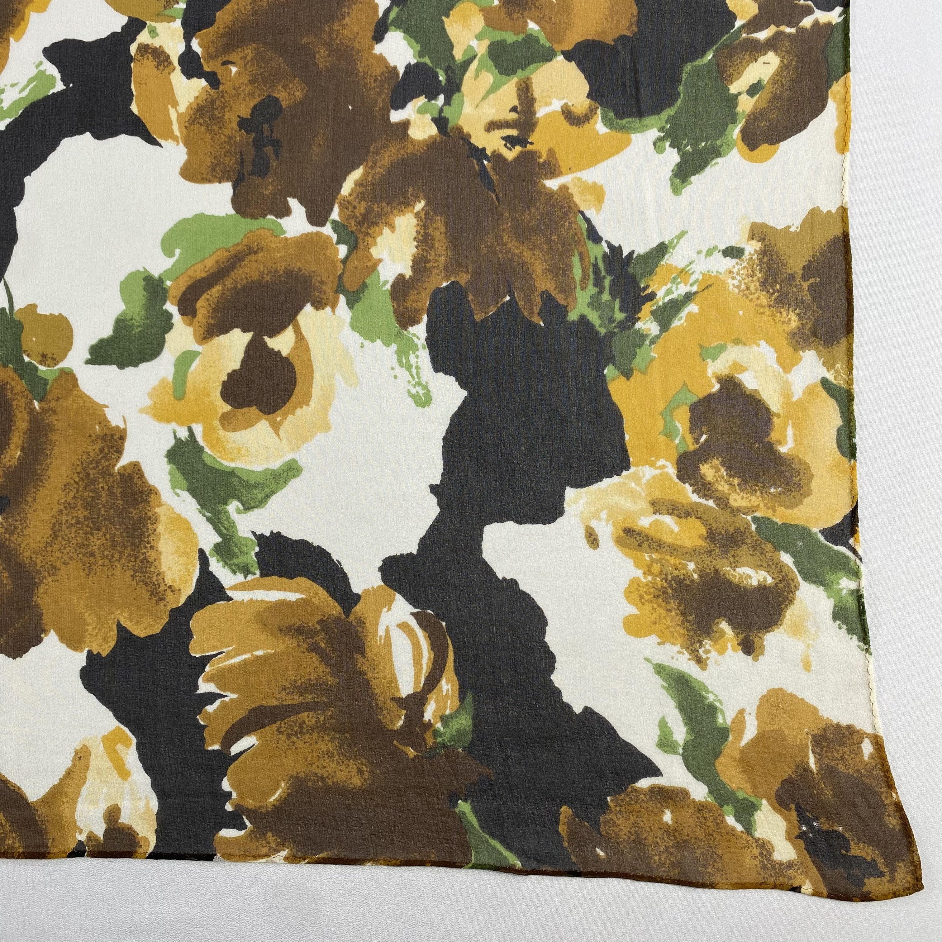 Japanese Brand × Vintage Vintage Japanese Brand Floral Silk Scarf SS074 Size ONE SIZE - 3 Thumbnail