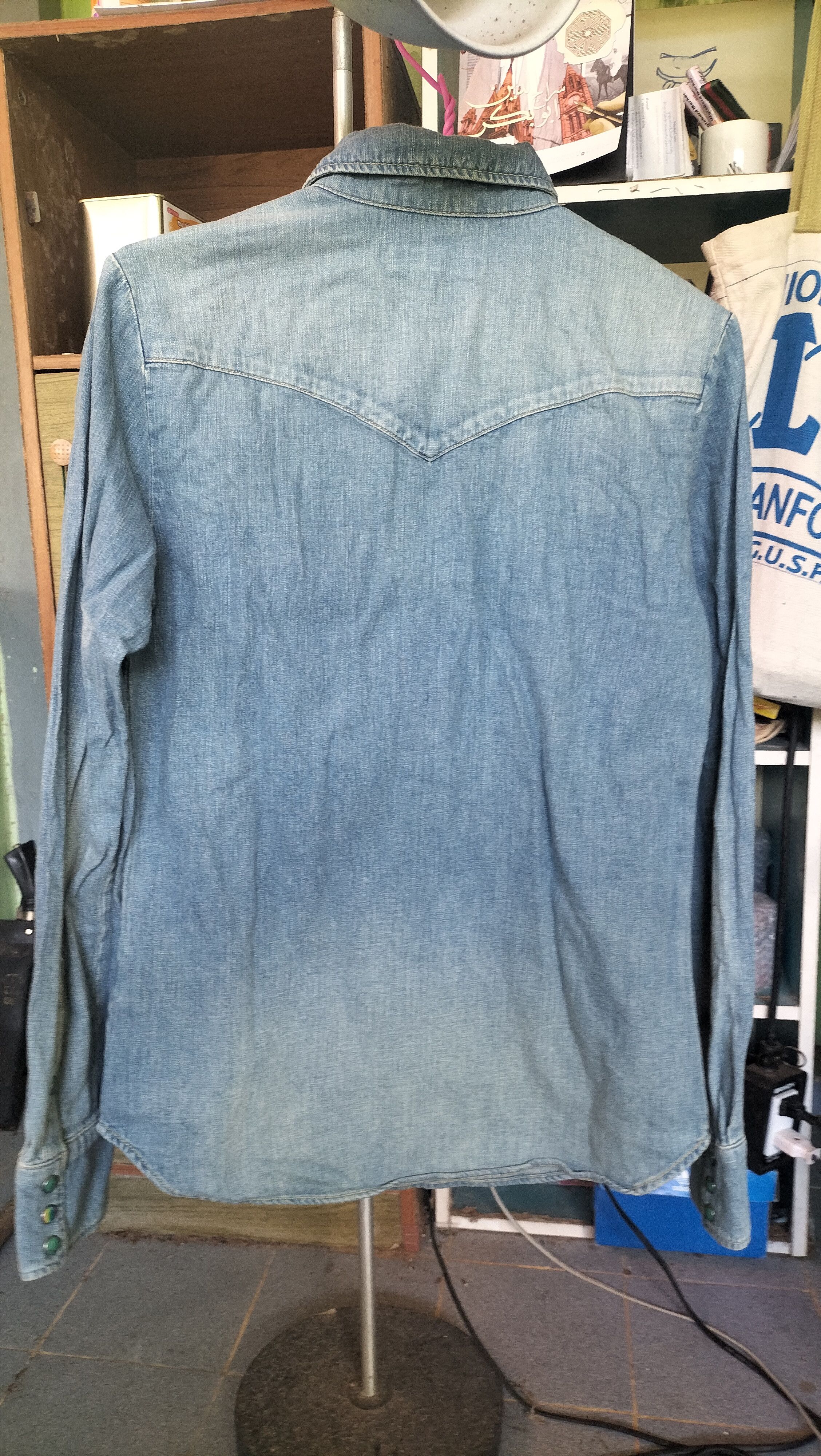 Hysteric Glamour Vintage Hysteric Glamour Denim Arts Shirts Rare Size S / US 4 / IT 40 - 16 Thumbnail