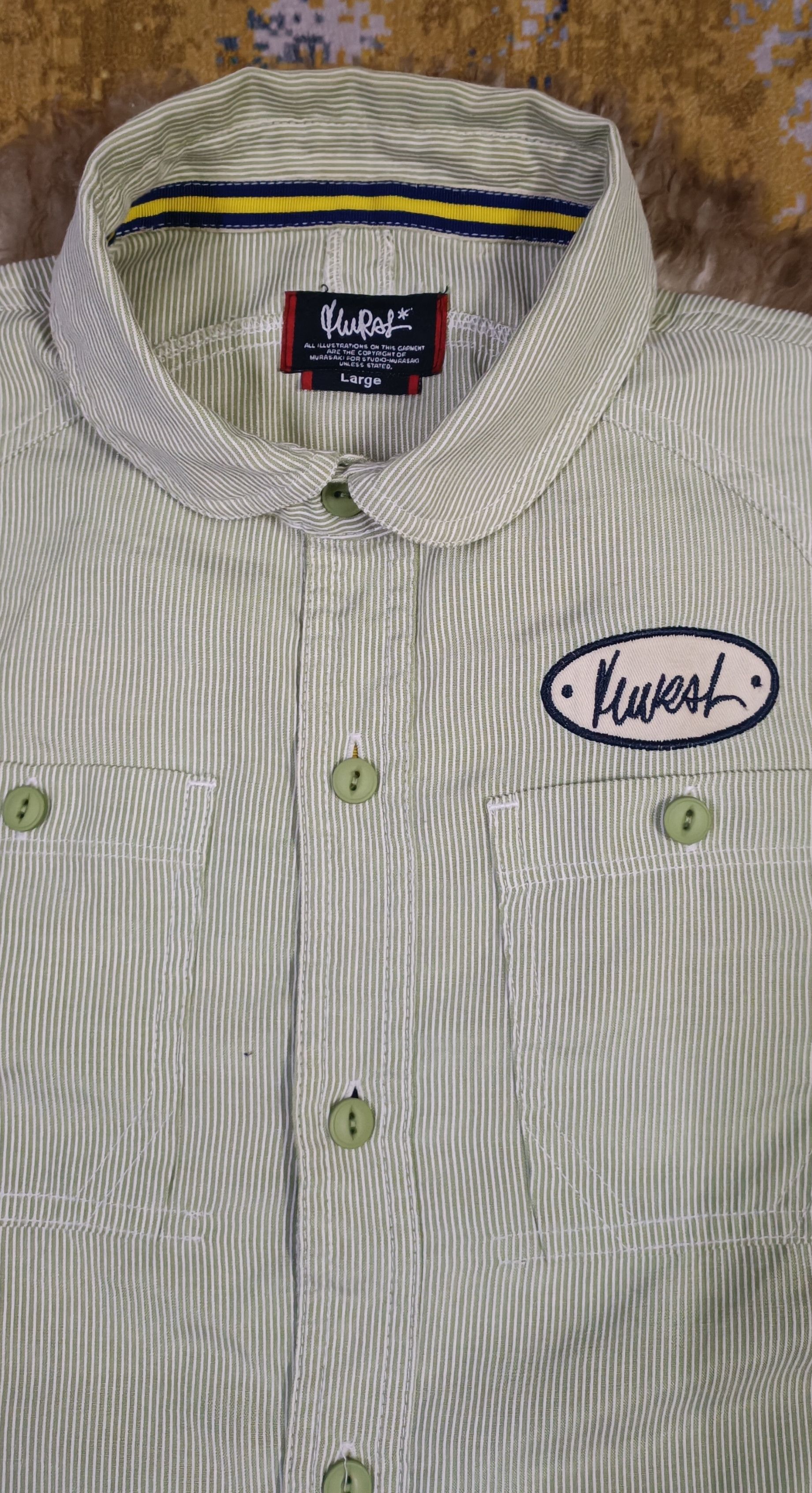 Japanese Brand MURAL BUFFALO SOLDIERS PINSTRIPE SHIRT Size US L / EU 52-54 / 3 - 2 Thumbnail