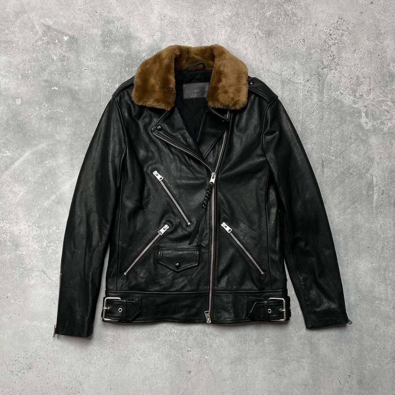 Allsaints Allsaints Sherwood Biker Leather Black Women’s Jacket Size S / US 4 / IT 40 - 1 Thumbnail
