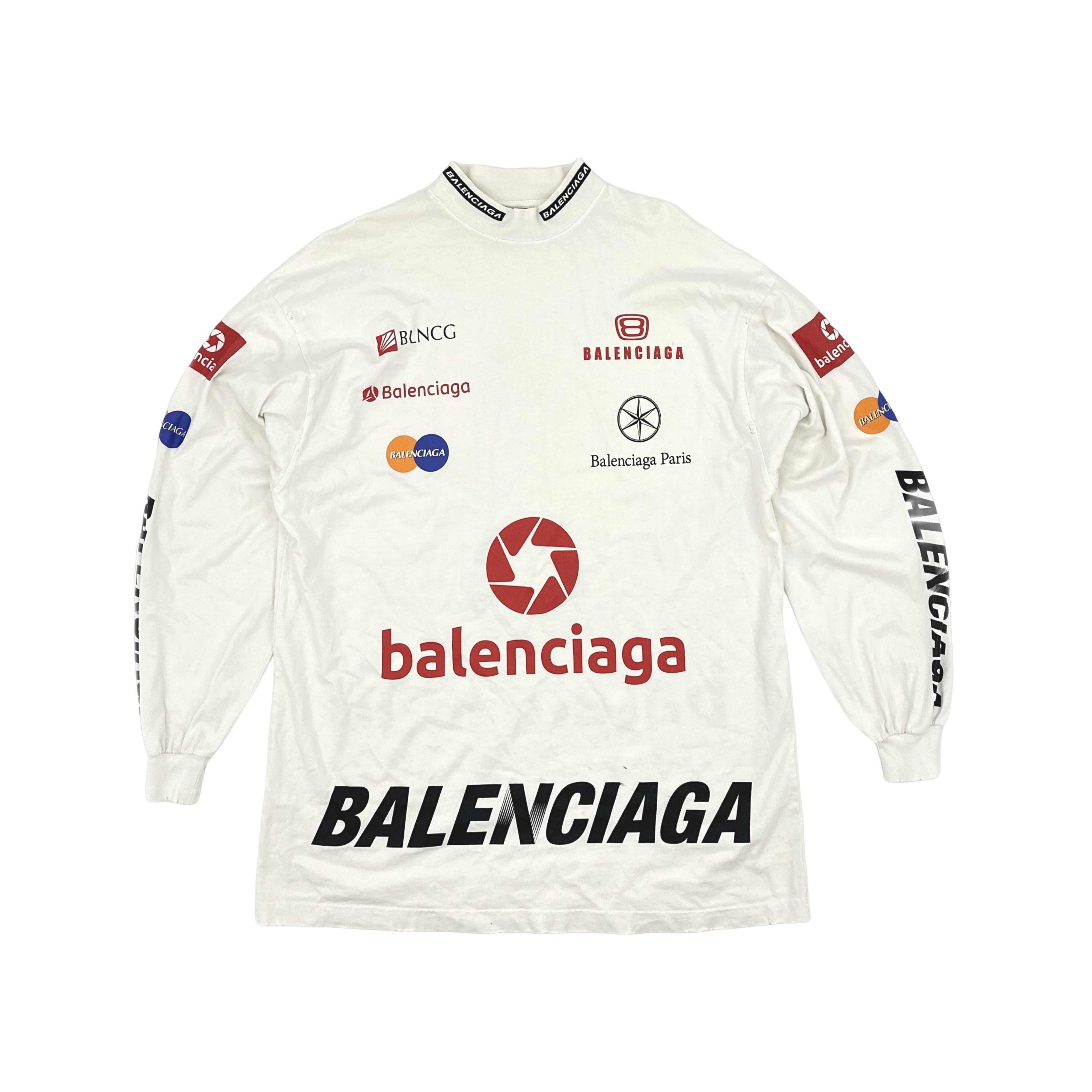 Balenciaga Balenciaga Logo Print Long Sleeve T-Shirt Size 1 Size US S / EU 44-46 / 1 - 1 Thumbnail