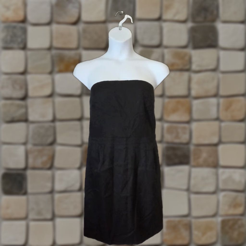 Vintage Limited Edition Little Black Strapless Dress LBD Built In Bra 20 Women Plus Size Knee Length A-Line Black Size 3XL / US 20-22 - 1 Thumbnail
