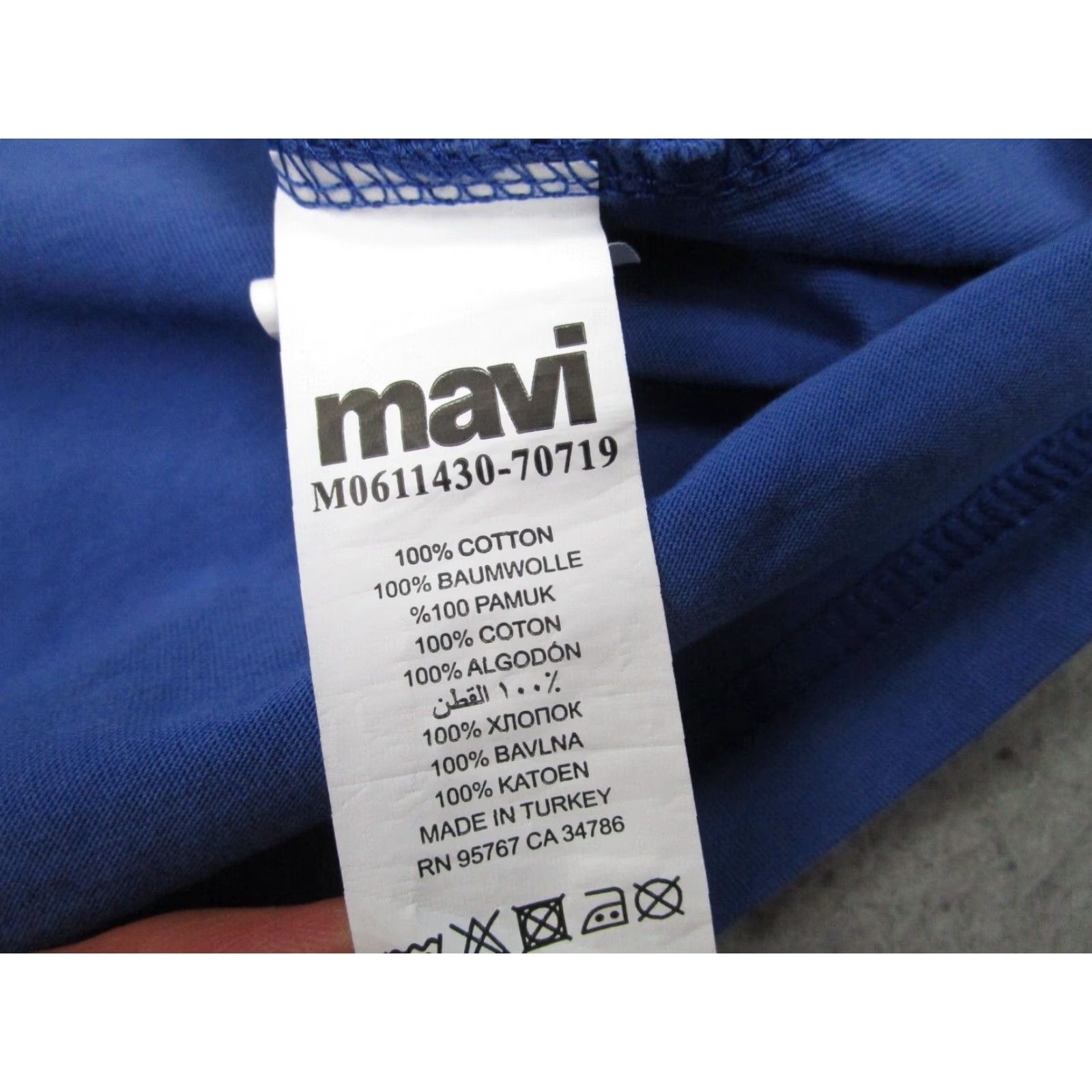 Mavi Mavi Blue Sharks T-Shirt Mens 2XL Short Sleeve Regular Fit Cotton Size US XXL / EU 58 / 5 - 5 Thumbnail