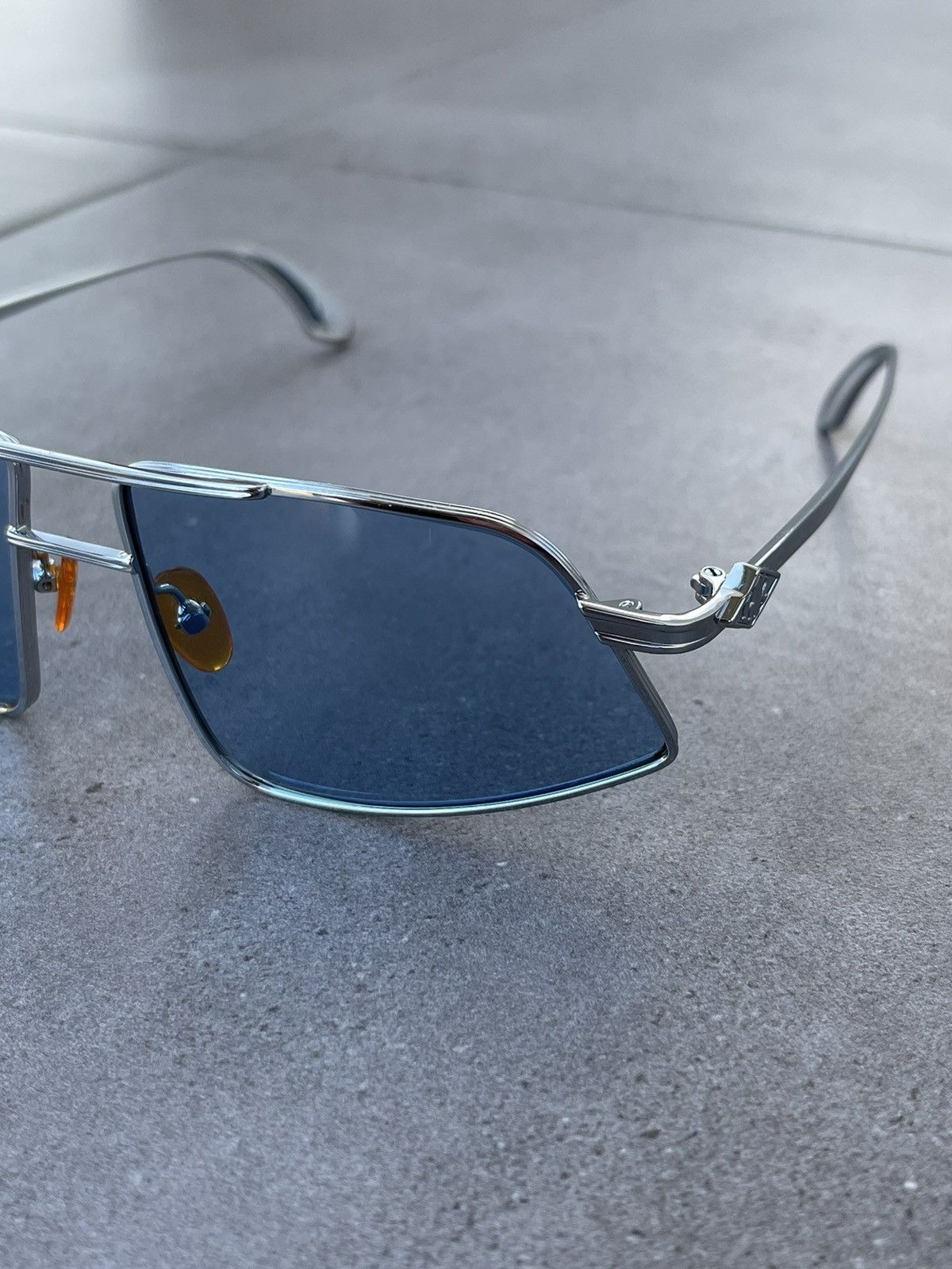 Han Kjobenhavn !DS! SS23 Han Kjobenhavn Demo High Silver Blue Sunglasses Size ONE SIZE - 8 Thumbnail