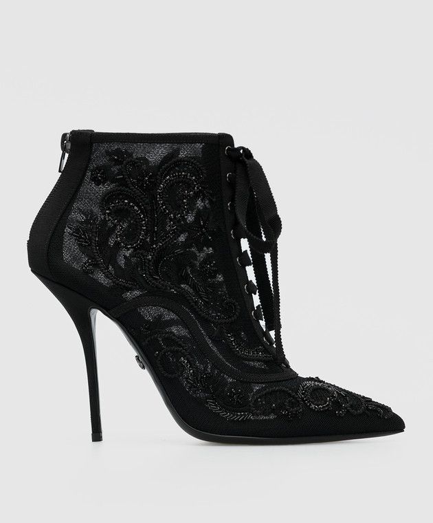 Dolce & Gabbana o1y0825 Spike Heel Ankle Boots in Black Size US 5.5 / IT 35.5 - 1 Thumbnail