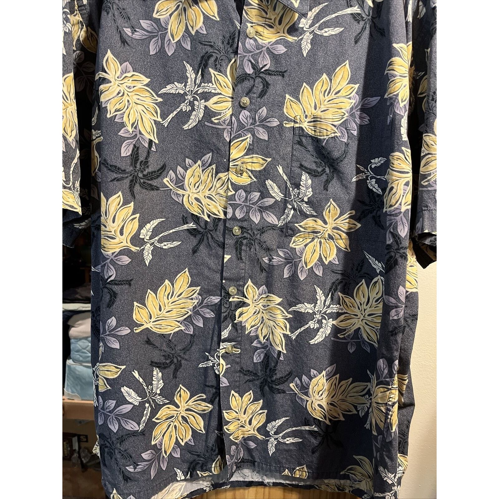 Campia Moda Campia Moda Men’s L Blue Floral SS Cotton Hawaiian Shirt Size US L / EU 52-54 / 3 - 4 Thumbnail