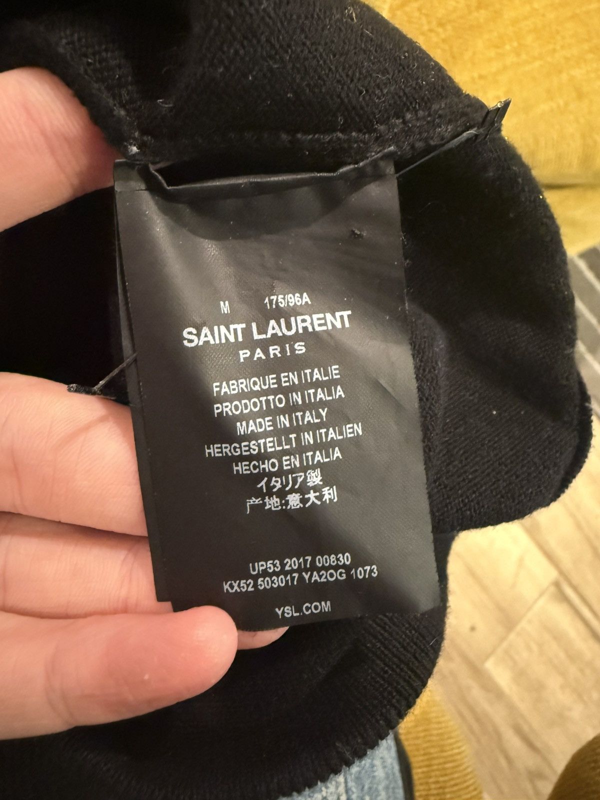 Saint Laurent Paris Saint Laurent Cashmere Lightning Hoodie Size US M / EU 48-50 / 2 - 4 Thumbnail