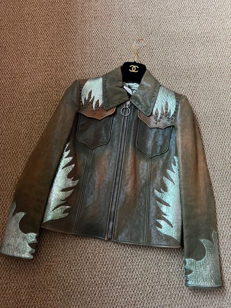 Gucci Gucci Stitched to make old leather jackets 2504-Nextarrow Size US XXS / EU 40 - 2 Thumbnail