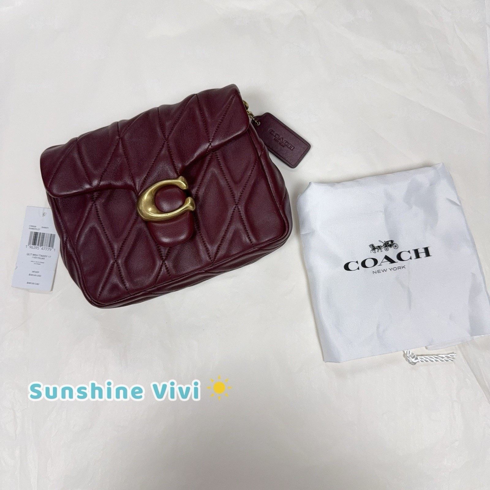 Coach NWT Coach Times Square Tabby CW628 Merlot Shoulder Bag 17 Size ONE SIZE - 4 Thumbnail