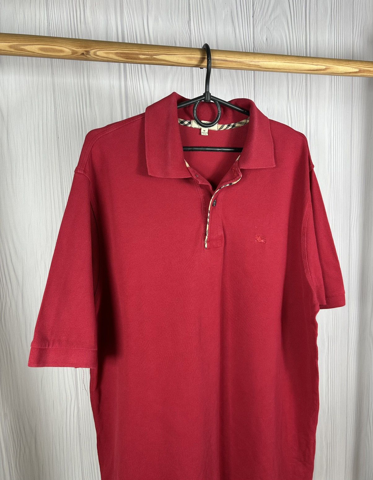 Burberry Burberry London Nova Check Red Polo Shirt Size M Size US M / EU 48-50 / 2 - 2 Thumbnail