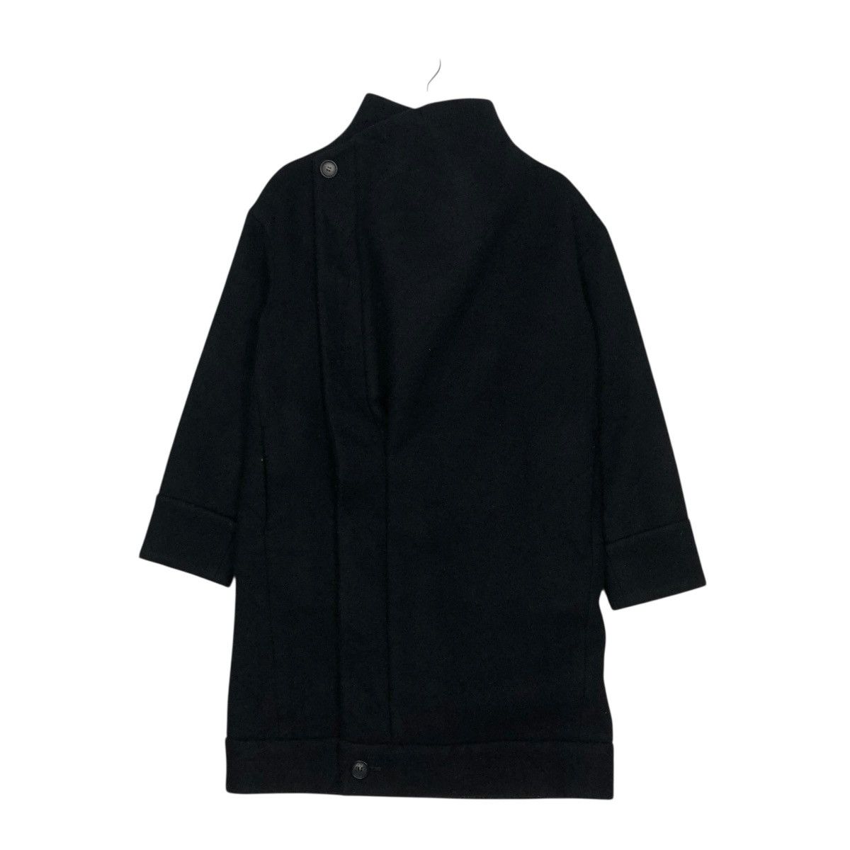 🔥RICH BLACK DOUBLE BREAST LAYER DESIGN LONG WOOL CHALAYAN