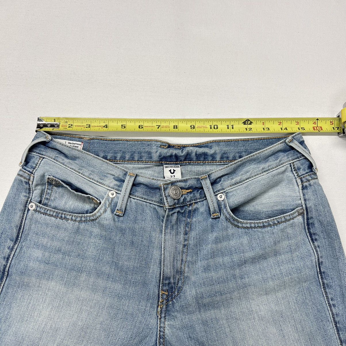 True Religion True Religion Jeans Blue Cameron Slim Boyfriend Grommet Size 27" / US 4 / IT 40 - 24 Thumbnail