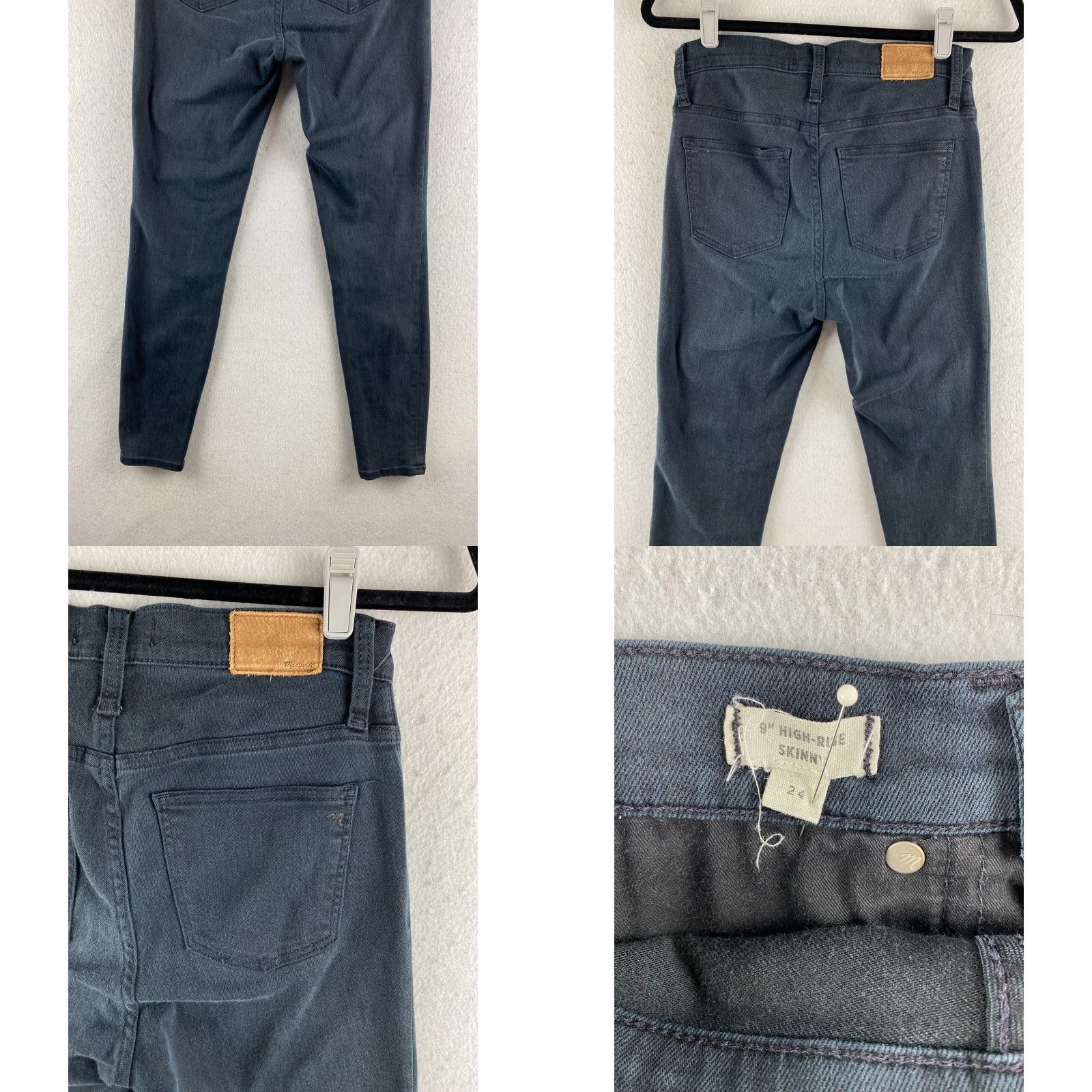 Madewell Madewell Jeans Womens 24 Black High-Rise Skinny Dark Wash Stretch Denim Pants - 5-Pocket Design Menstrual? Size 42" / US 20 - 10 Thumbnail