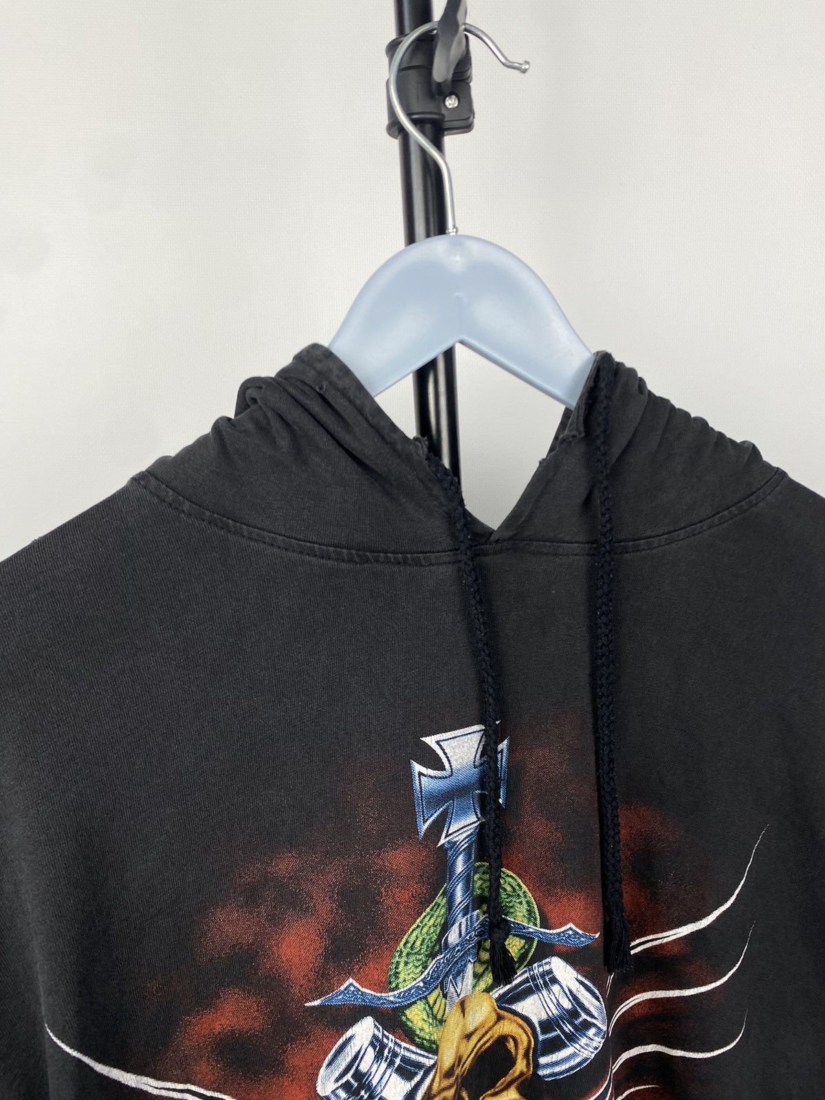Band Tees × Vintage Vintage 90s Faded Godsmack hoodie Metal Deftones Size US XL / EU 56 / 4 - 4 Thumbnail