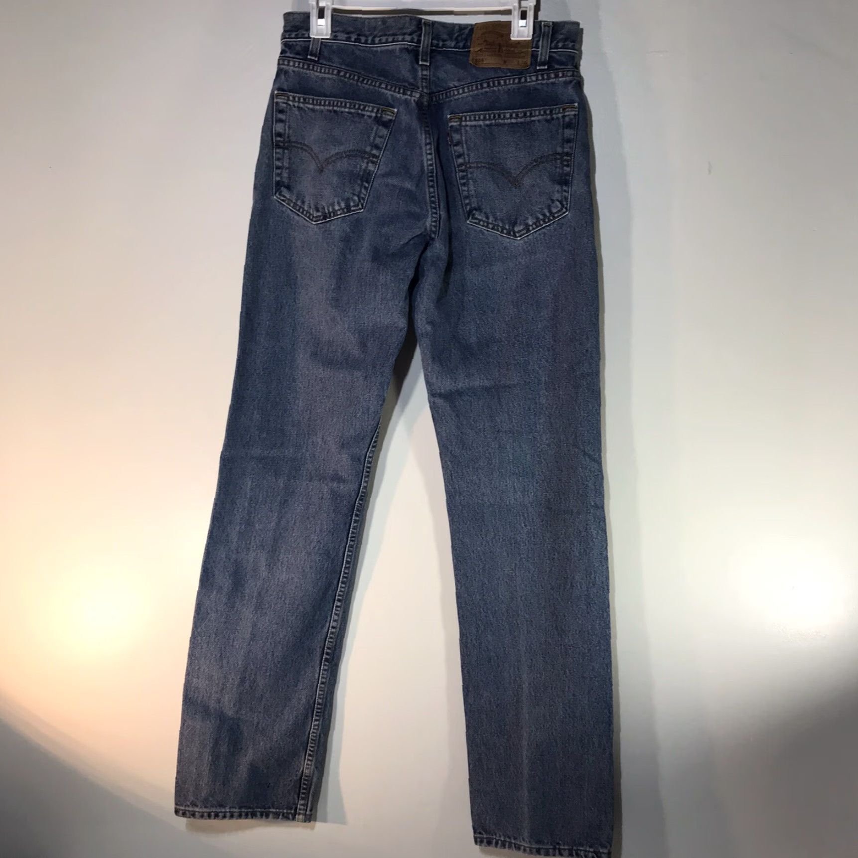 Levi's VINTAGE Levi's 505 Jeans Mens Regular Fit Straight Leg Blue 90s Logo 33x34 Size US 33 - 4 Thumbnail