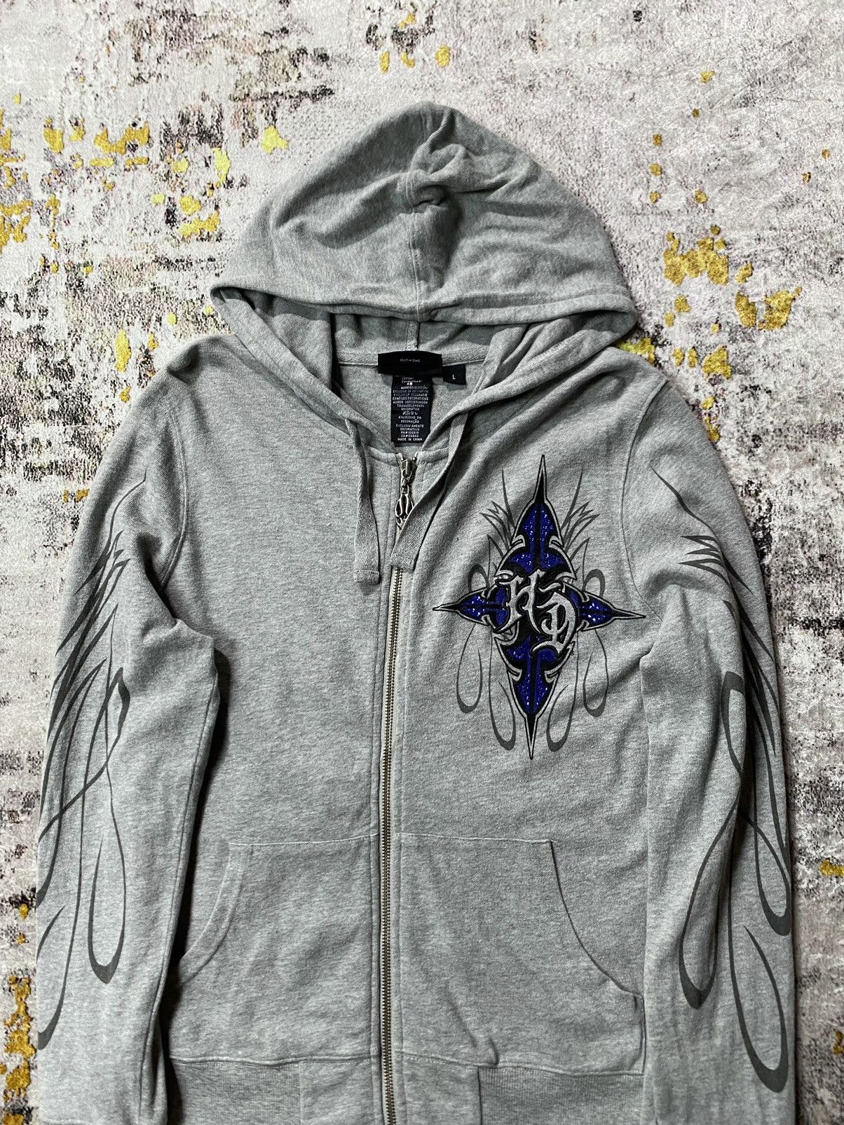 Harley Davidson × If Six Was Nine Y2K Harley Davidson Tribal Zip Hoodie Size L / US 10 / IT 46 - 5 Thumbnail